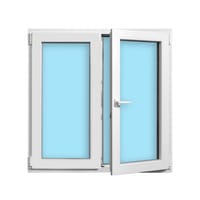 VENTANA PVC OSCILOBATIENTE BLANCA 120X120CM  - 2