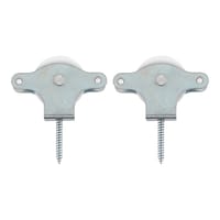 POLEA TENDEDERO CON  TIRAFONDO 22 X 40 MM. 2 UDS. - 2