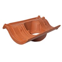 TEJA CERÁMICA CON SALIDA DE HUMOS CIRCULAR PARA TEJA HYDRA ROJO - 5