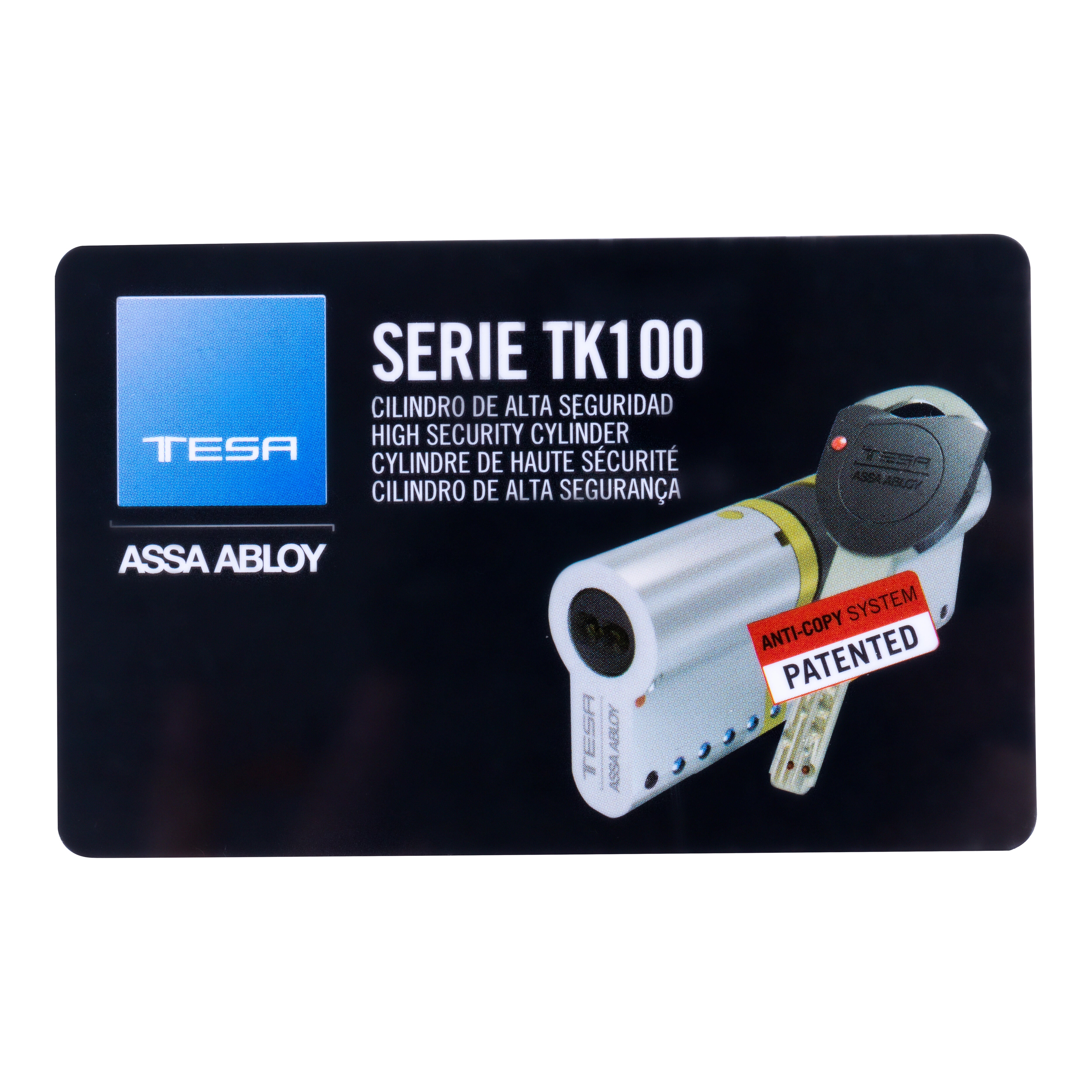 CILINDRO ALTA SEGURIDAD  ANTIROTURA Y ANTIBUMPING 35 X 35  MM.  LATON TK100 TESA - 4