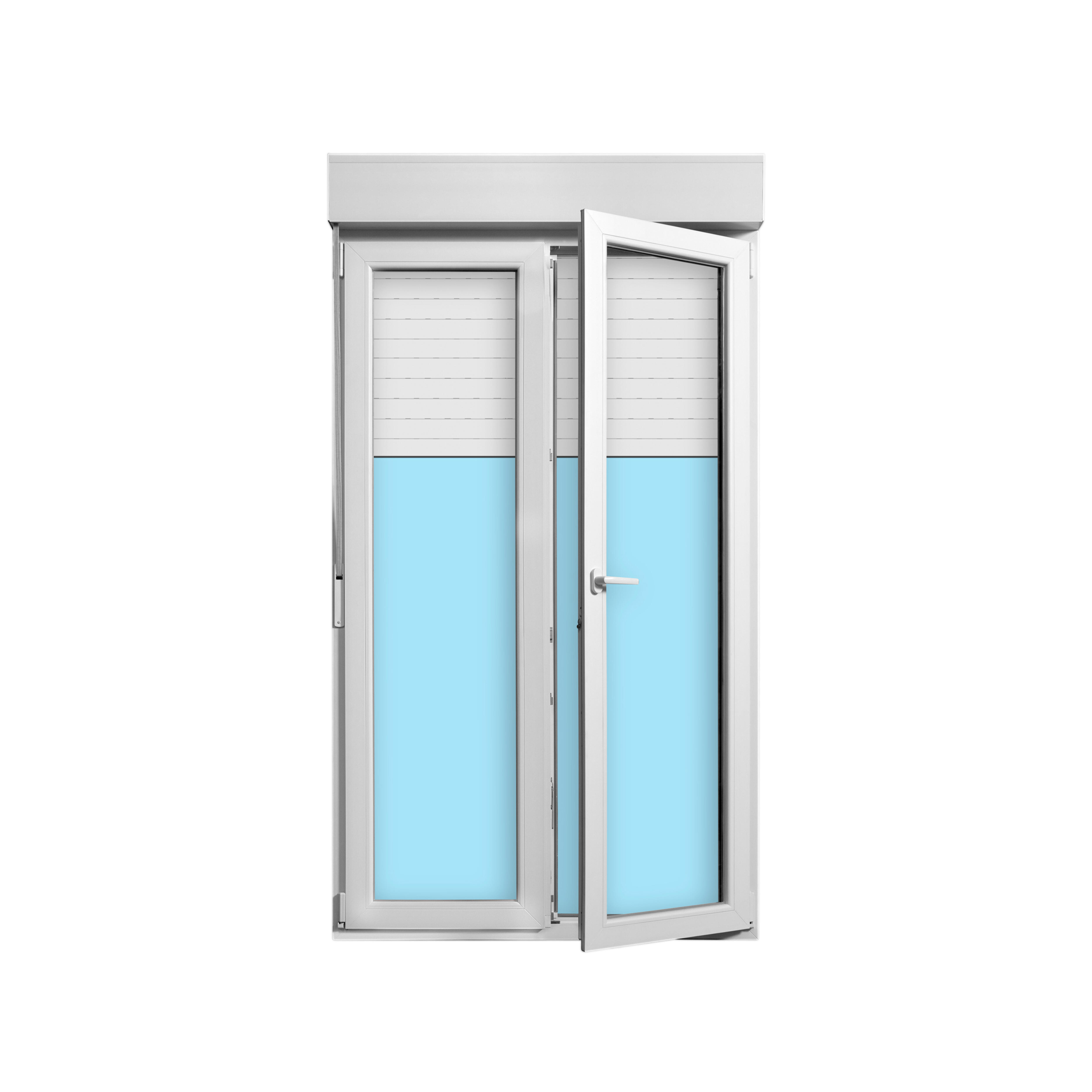 BALCONERA PVC PRACTICABLE CON PERSIANA BLANCA 120X218CM - 2