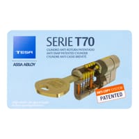 CILINDRO SEGURIDAD ANTIROTURA Y ANTIBUMPING 30 X 30 MM. NIQUEL T70 TESA - 5