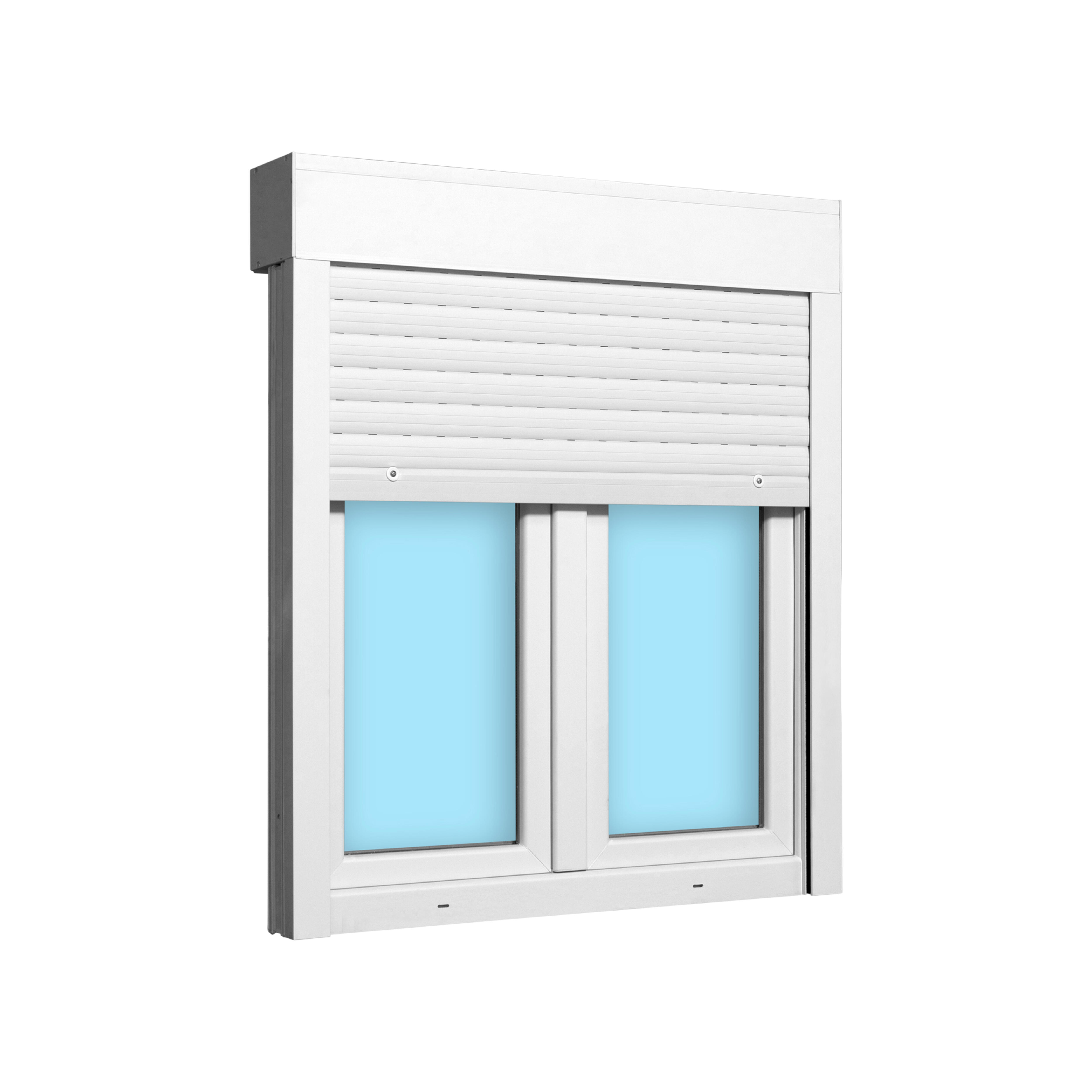 VENTANA PVC OSCILOBATIENTE CON PERSIANA BLANCA 100X115CM - 3