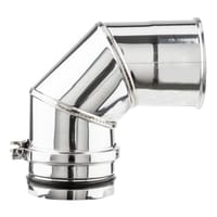 CODO 90º INOXIDABLE PARED SIMPLE 80MM - 2