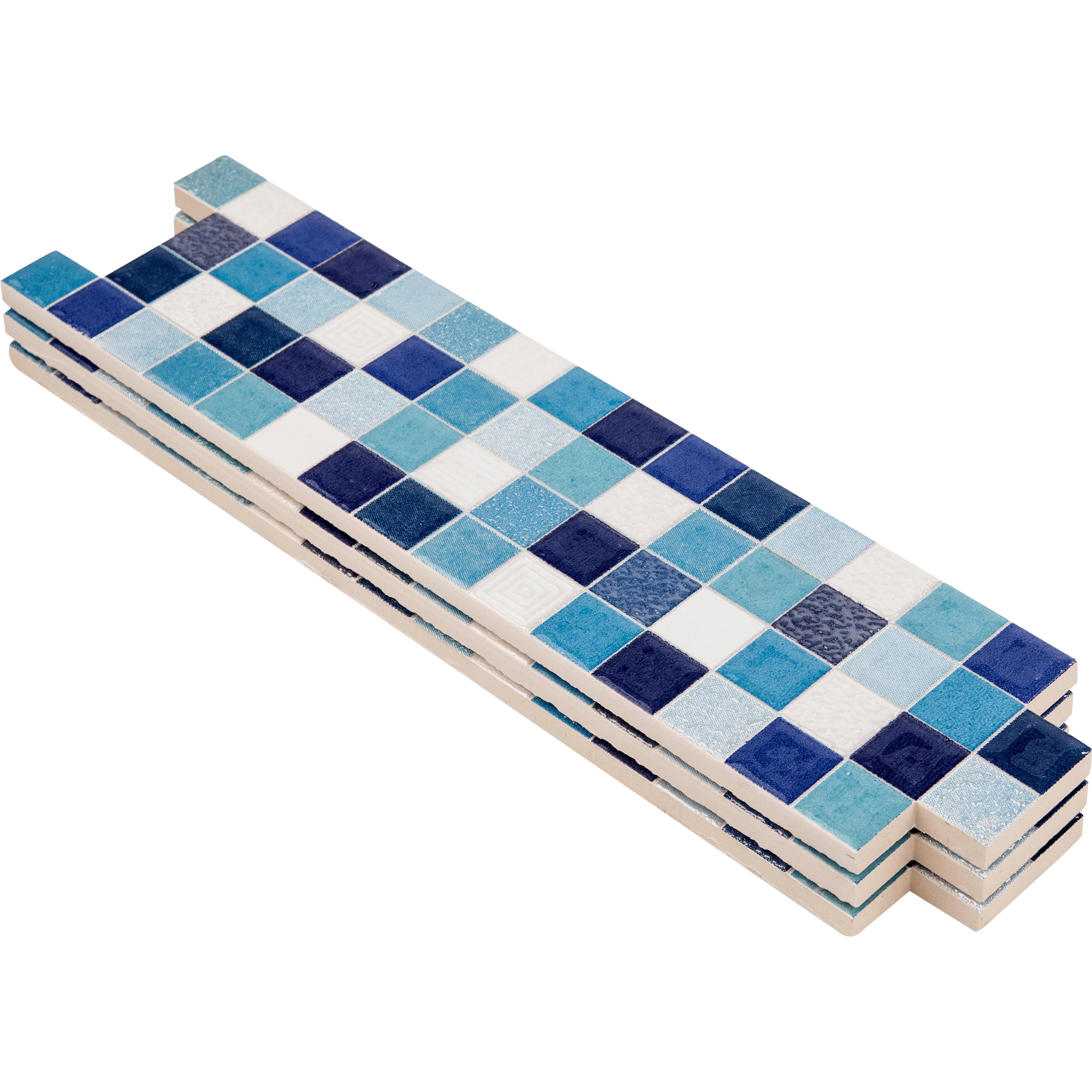 CENEFA CERÁMICA 6.5X25 CM. 6790 AZUL. PACK 3 UNIDADES - 2