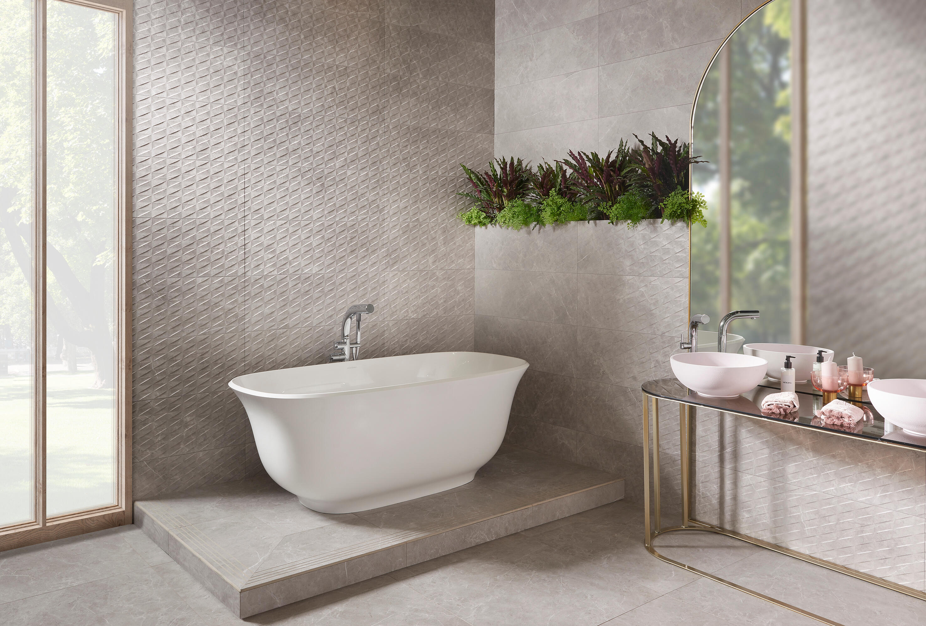 AZULEJO PASTA BLANCA 30X90CM THUNDER DECOR GRIS - 2