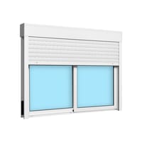 VENTANA ALUMINIO CORREDERA CON PERSIANA BLANCA 150X115CM - 3