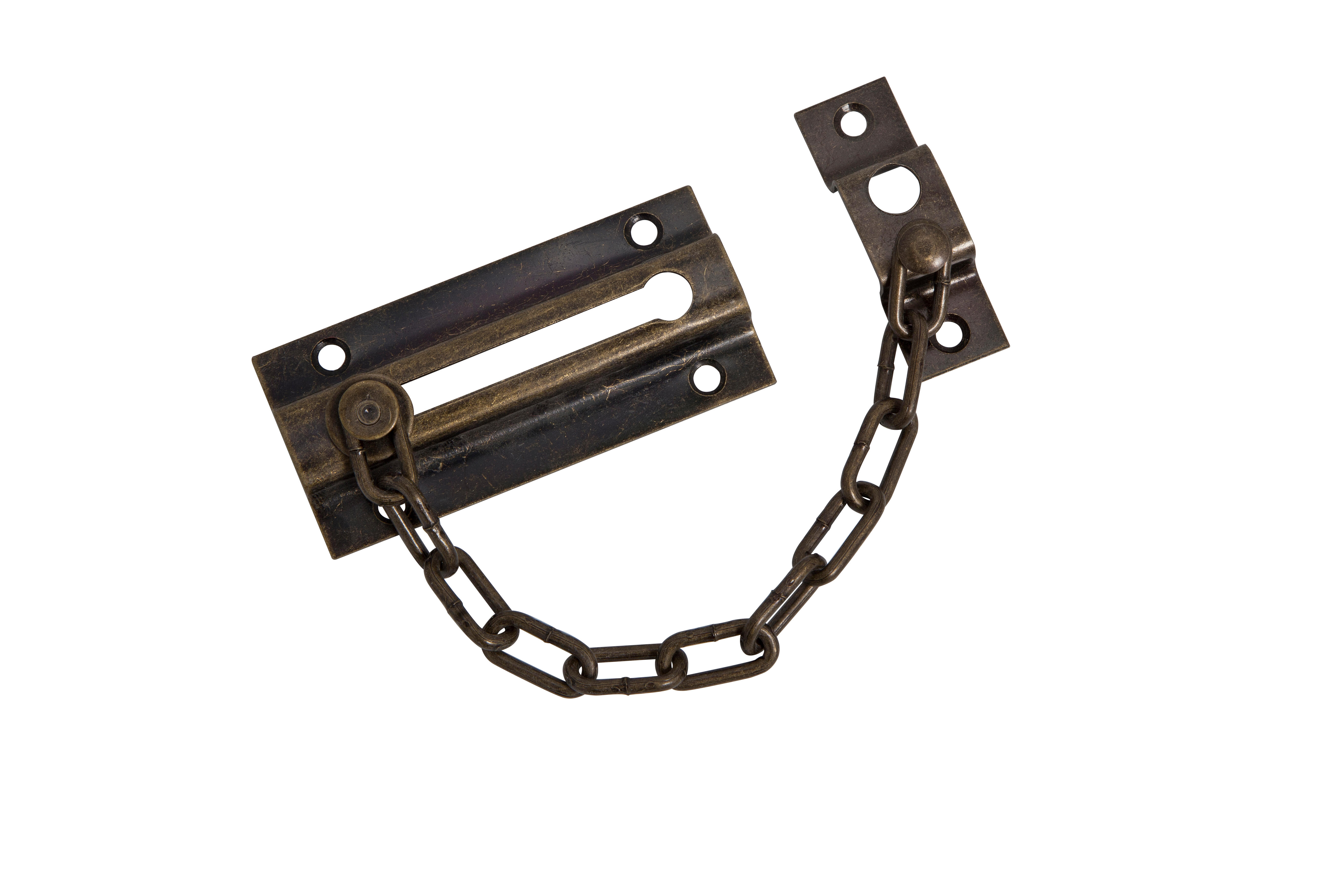 PESTILLO CADENA DE SEGURIDAD PARA PUERTA. BRONCEADO - 2
