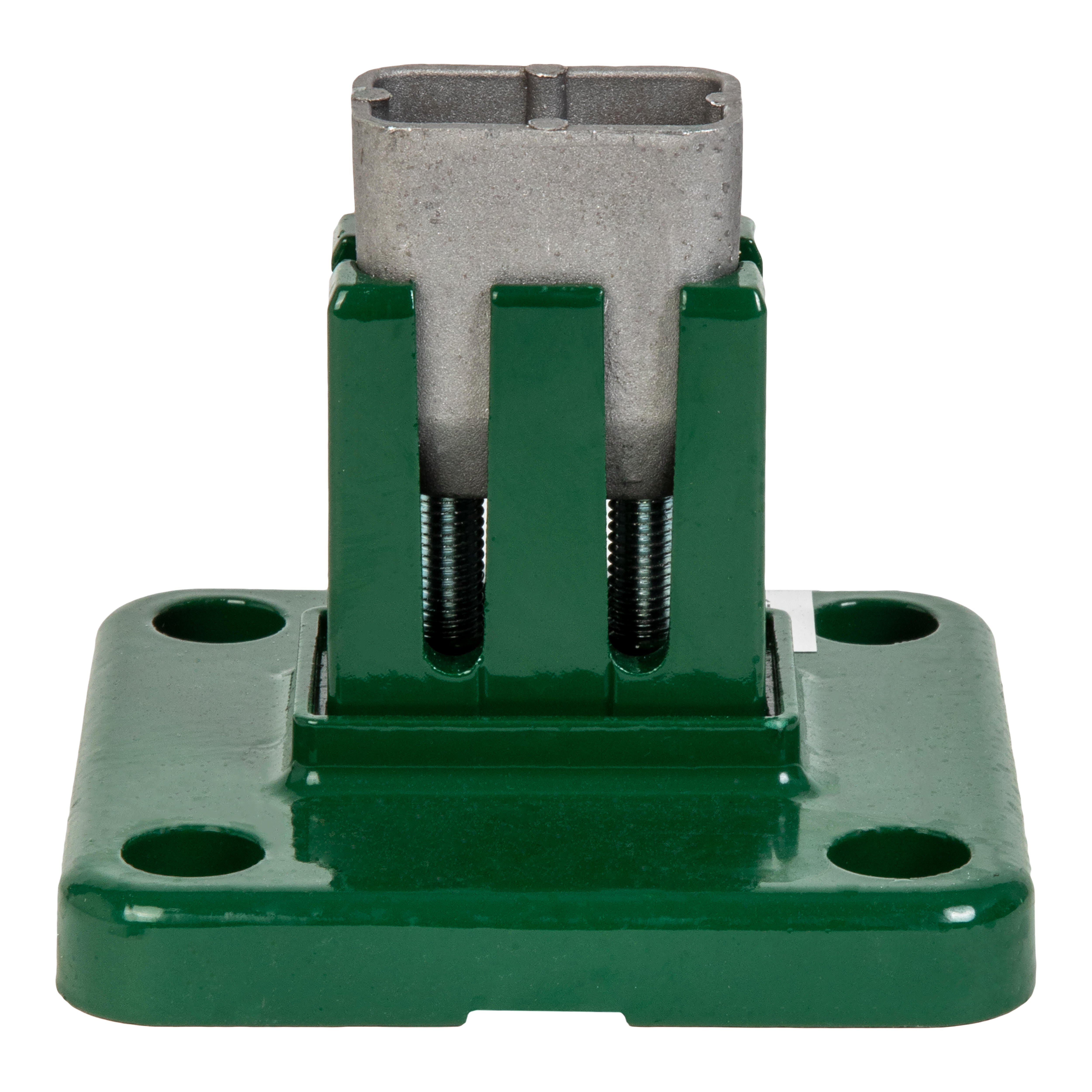 BASE PLETINA ALUMINIO PARA POSTE RECTANGULAR 60X40MM VERDE - 2
