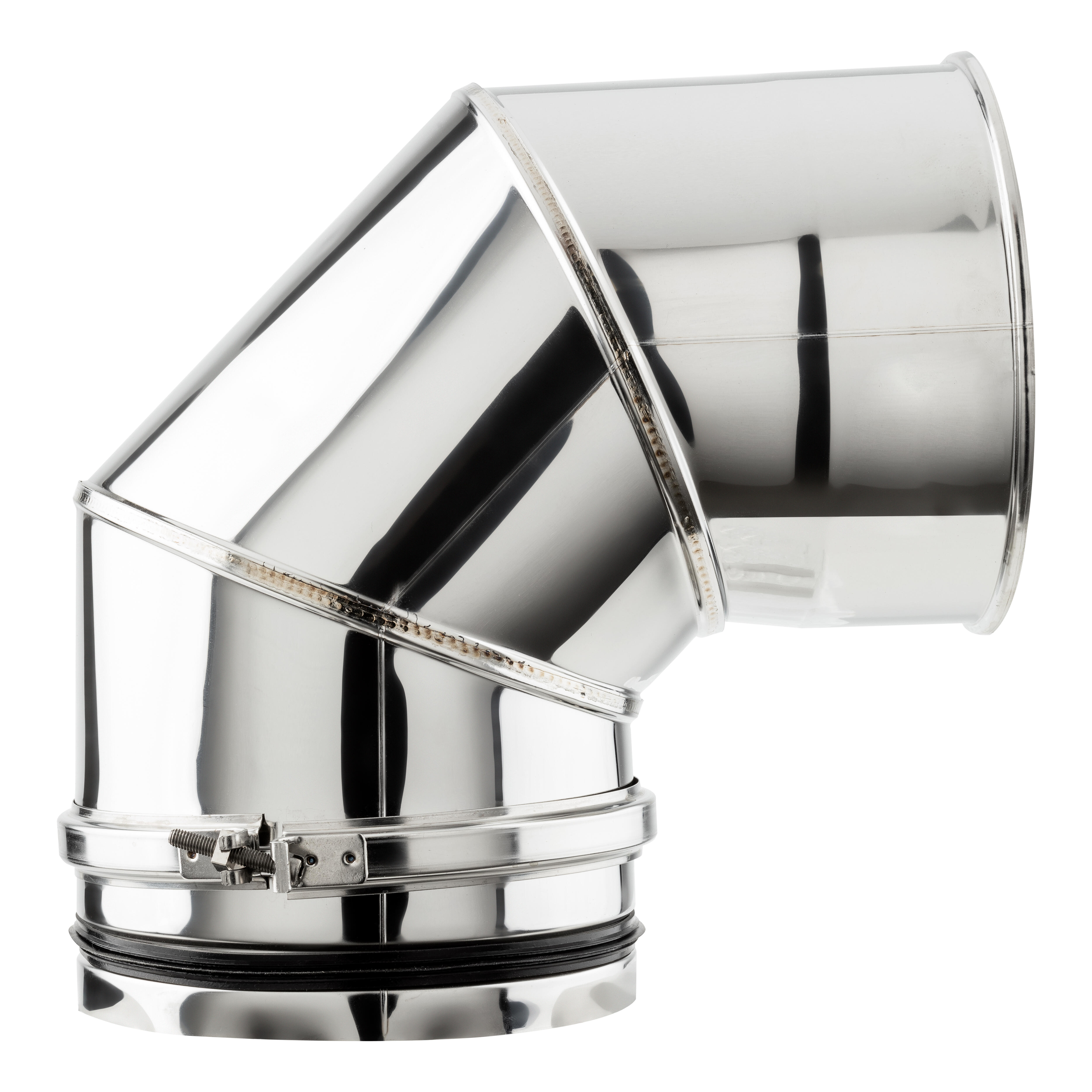 CODO 90º INOXIDABLE PARED SIMPLE 150MM - 2