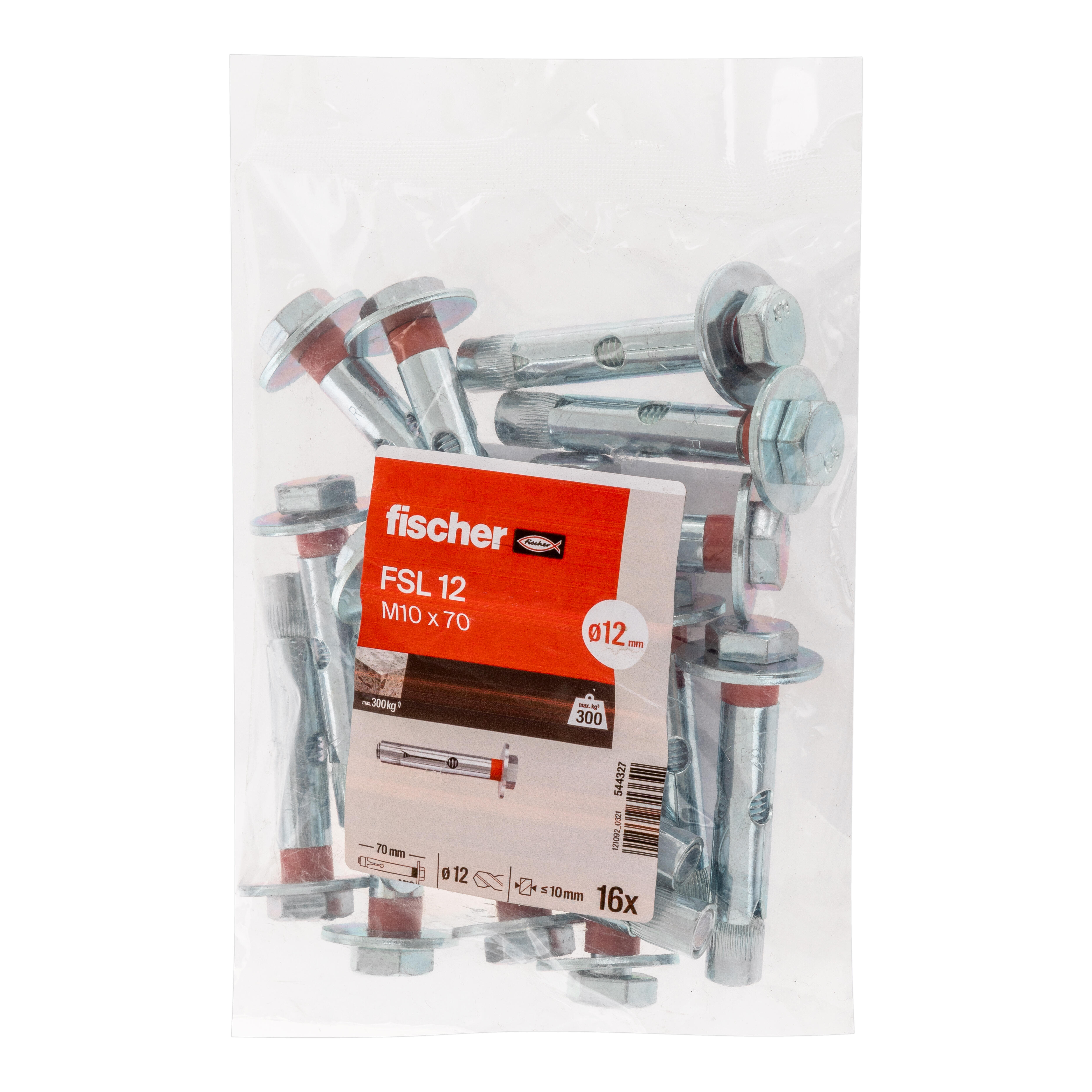 ANCLAJE METÁLICO ANTI GIRO PARA HORMIGÓN CON TORNILLO 10X70MM, DE ACERO, 16UDS - 3