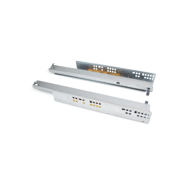 GUÍA PARA CAJÓN 40CM GALVANIZADA FIJACIÓN LATERAL. - 1