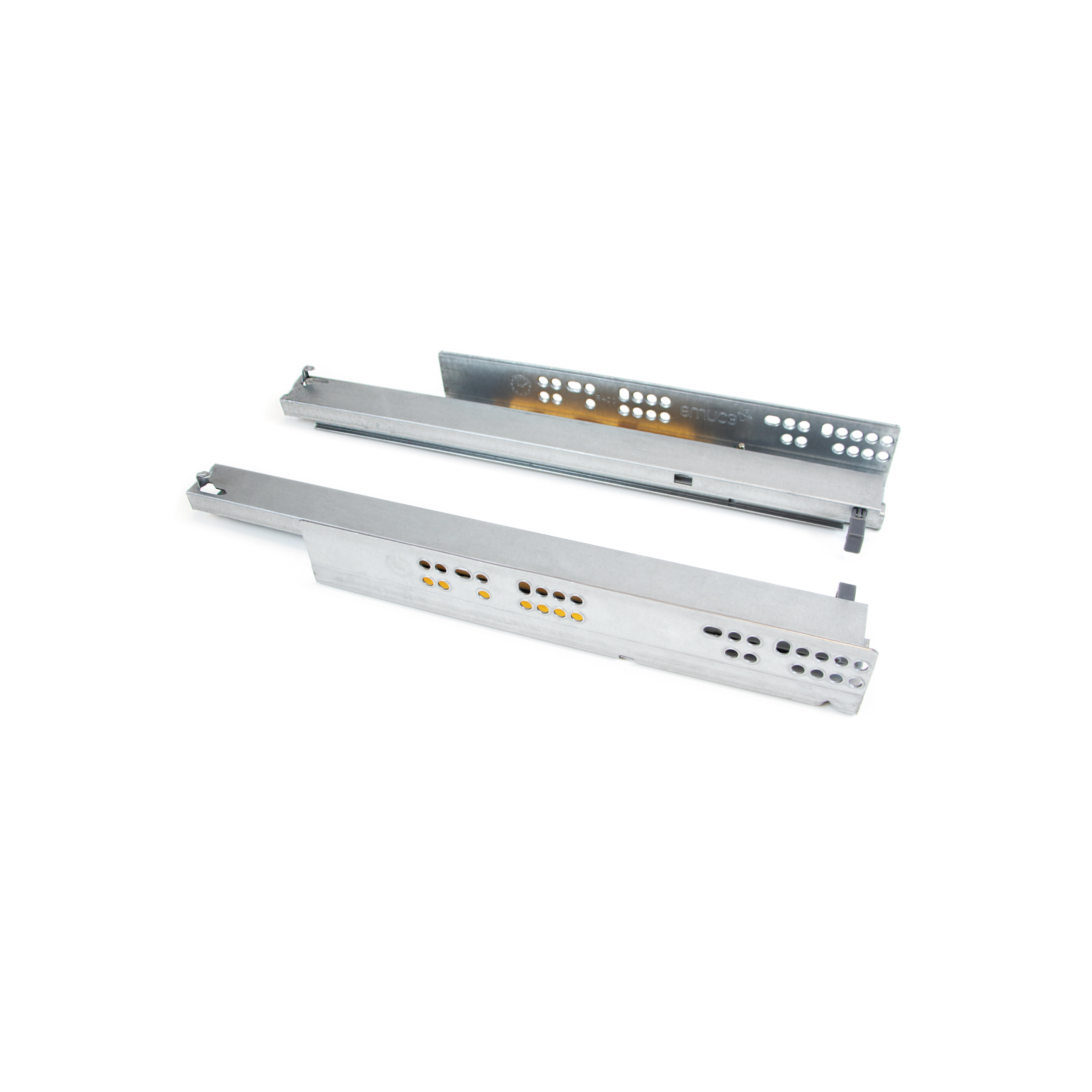 GUÍA PARA CAJÓN 40CM GALVANIZADA FIJACIÓN LATERAL CIERRE PUSH EXTRACCION TOTAL - 5