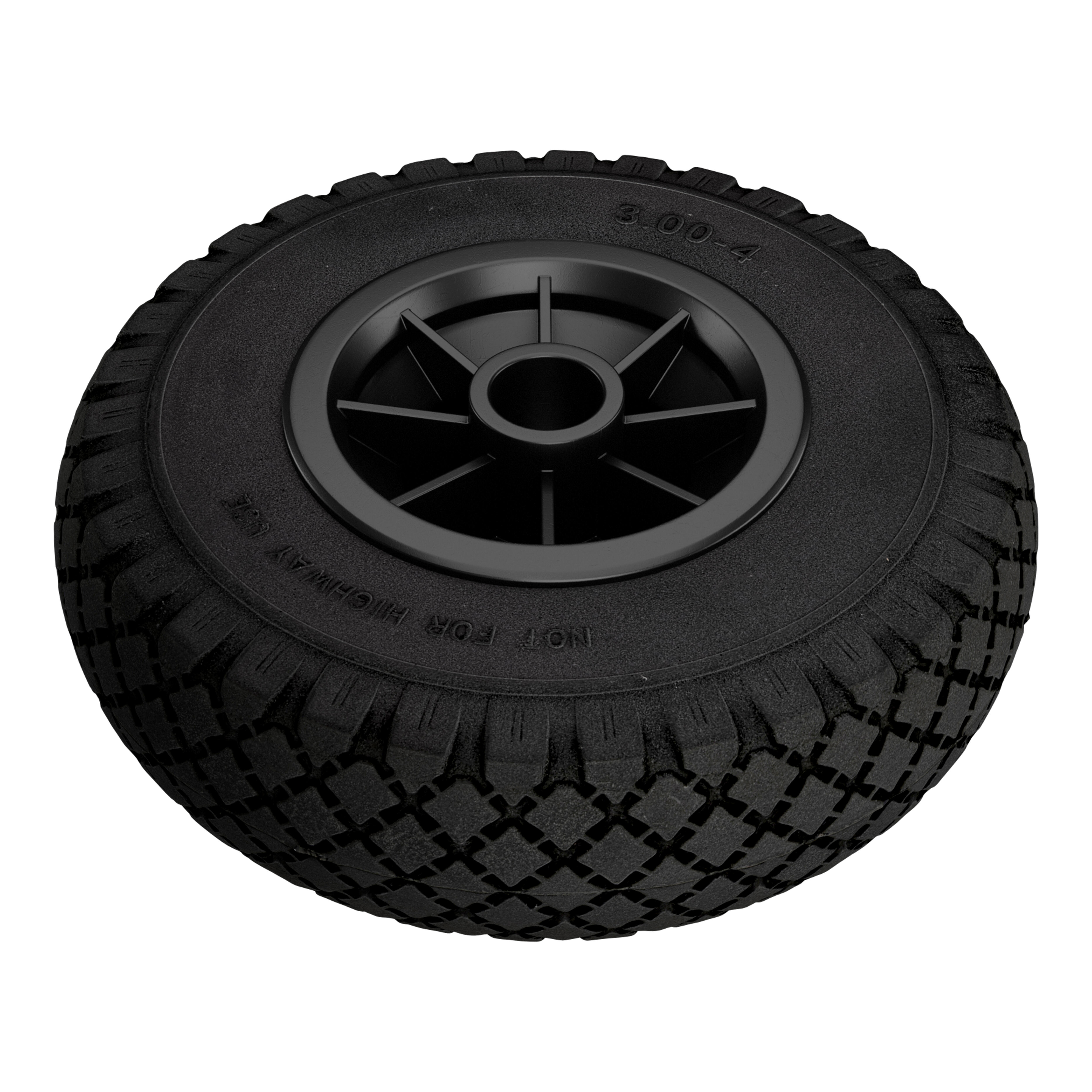 RUEDA CARRETILLA 260 MM POLIURETANO HASTA 100KG. LLANTA PLÁSTICO - 5