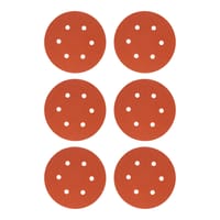 6 DISCOS DE LIJA 150MM 6 AGUJEROS GRANO 80 - 2