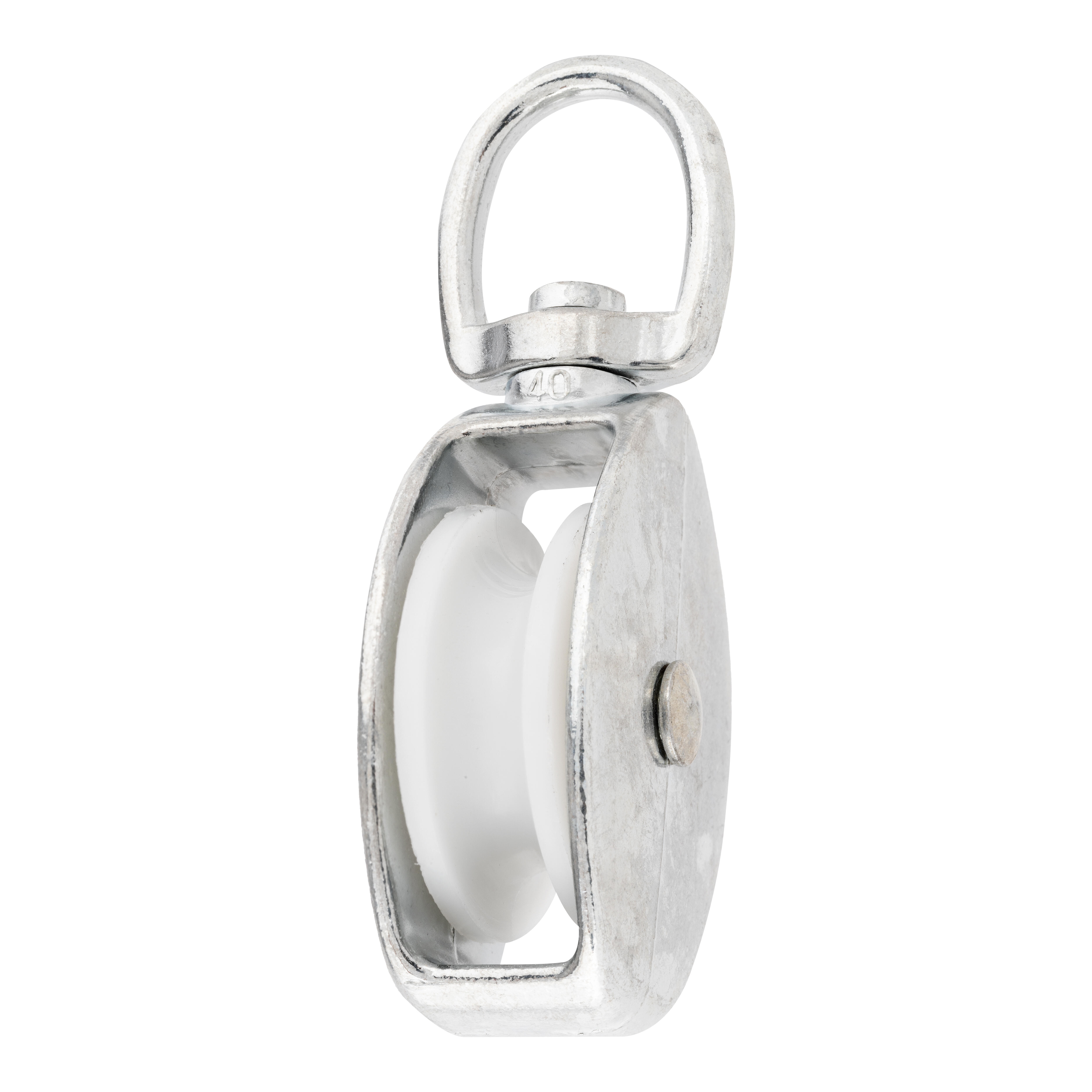 POLEA SIMPLE GIRATORIA GALVANIZADA 76 X 7 MM. - 2