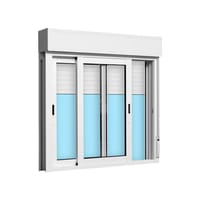 VENTANA ALUMINIO CORREDERA CON PERSIANA BLANCA 100X100CM - 3