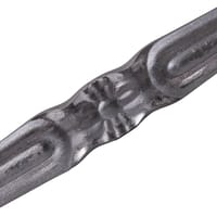 BARRA DE HIERRO FORJADO ESPIGA Y FLOR CENTRAL 14X14MM 1M - 7