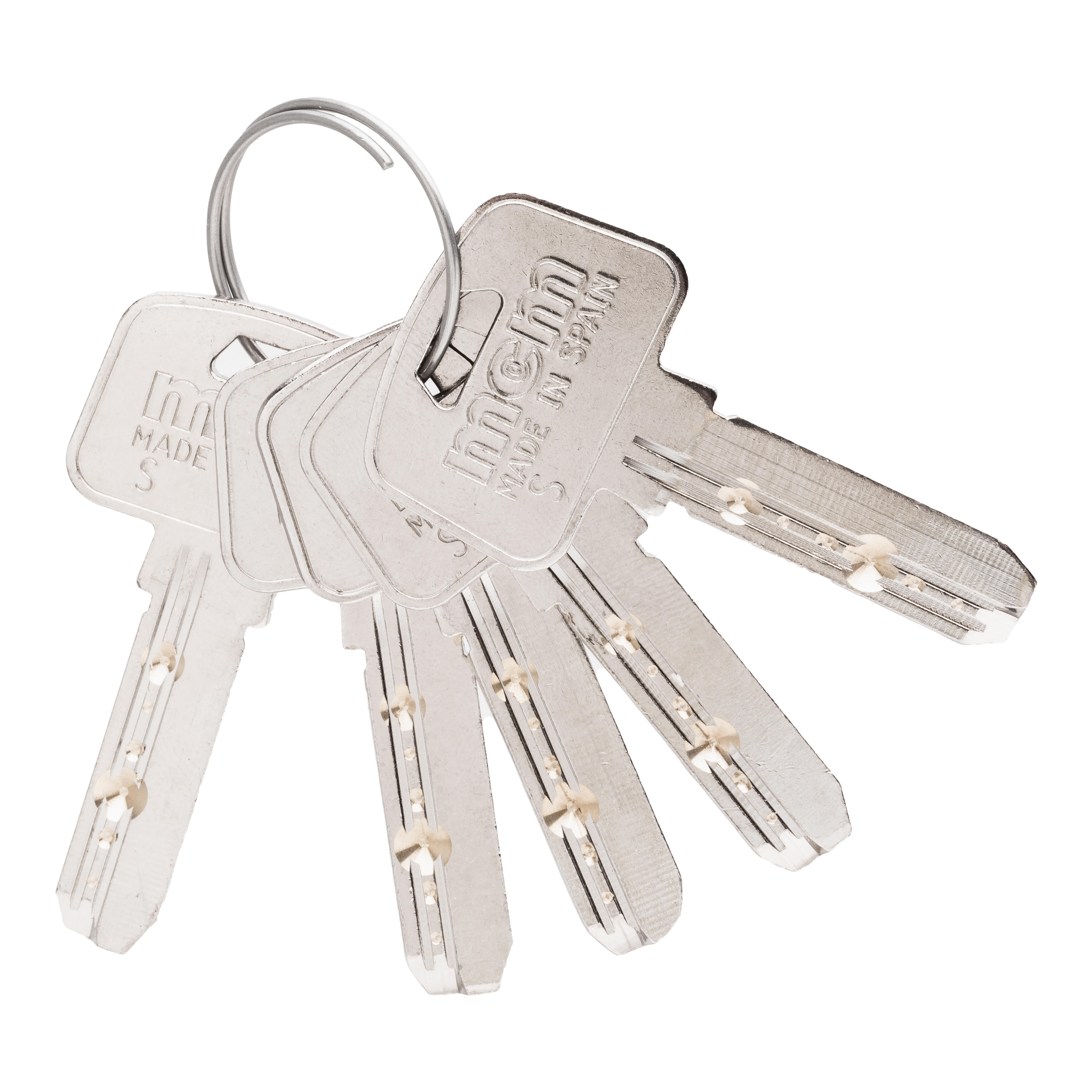 CILINDRO SEGURIDAD BOMBIN 33 X 33  MM. PUNTOS LEVA 15. MM. LATON SE MCM - 3