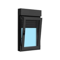 VENTANA PVC OSCILOBATIENTE CON PERSIANA GRIS GRAFITO 70X118CM - 4