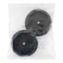 TAPA PASACABLES PARA MESA  60 MM NEGRA. 2 UDS - 2