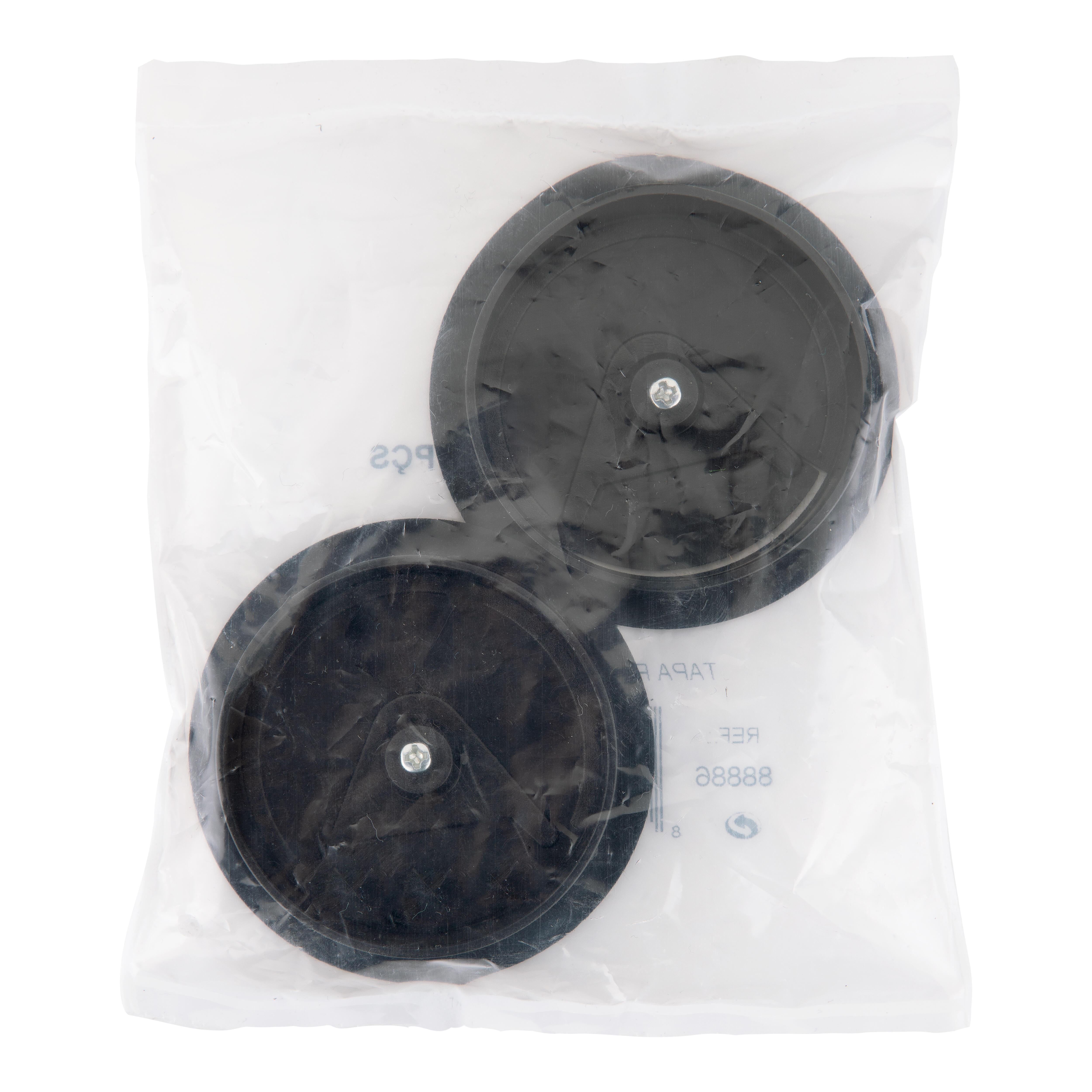 TAPA PASACABLES PARA MESA  60 MM NEGRA. 2 UDS - 2