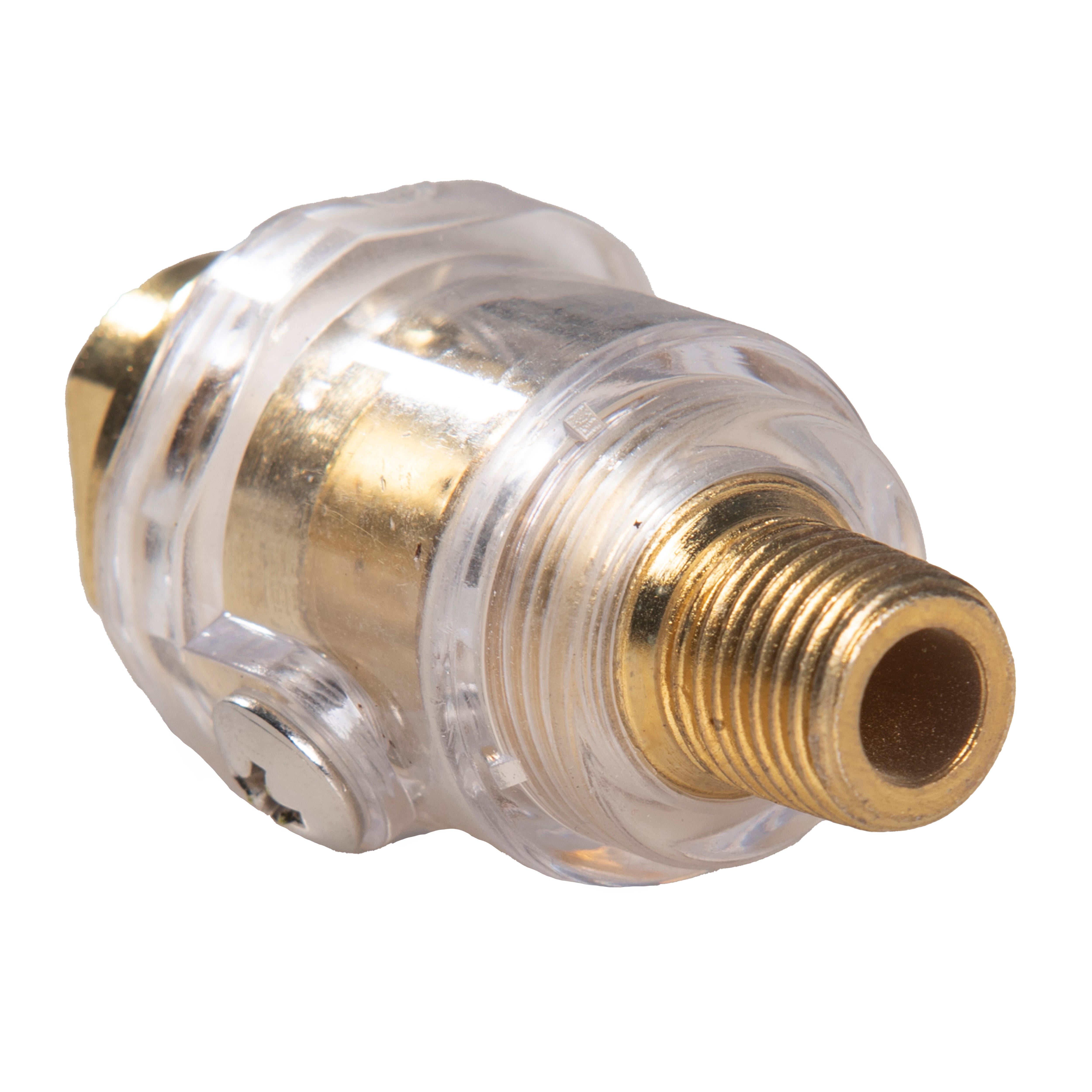 MINI LUBRICADOR AIRE COMPRIMIDO ROSCA MACHO 1/4 - ROSCA HEMBRA 1/4  - 3