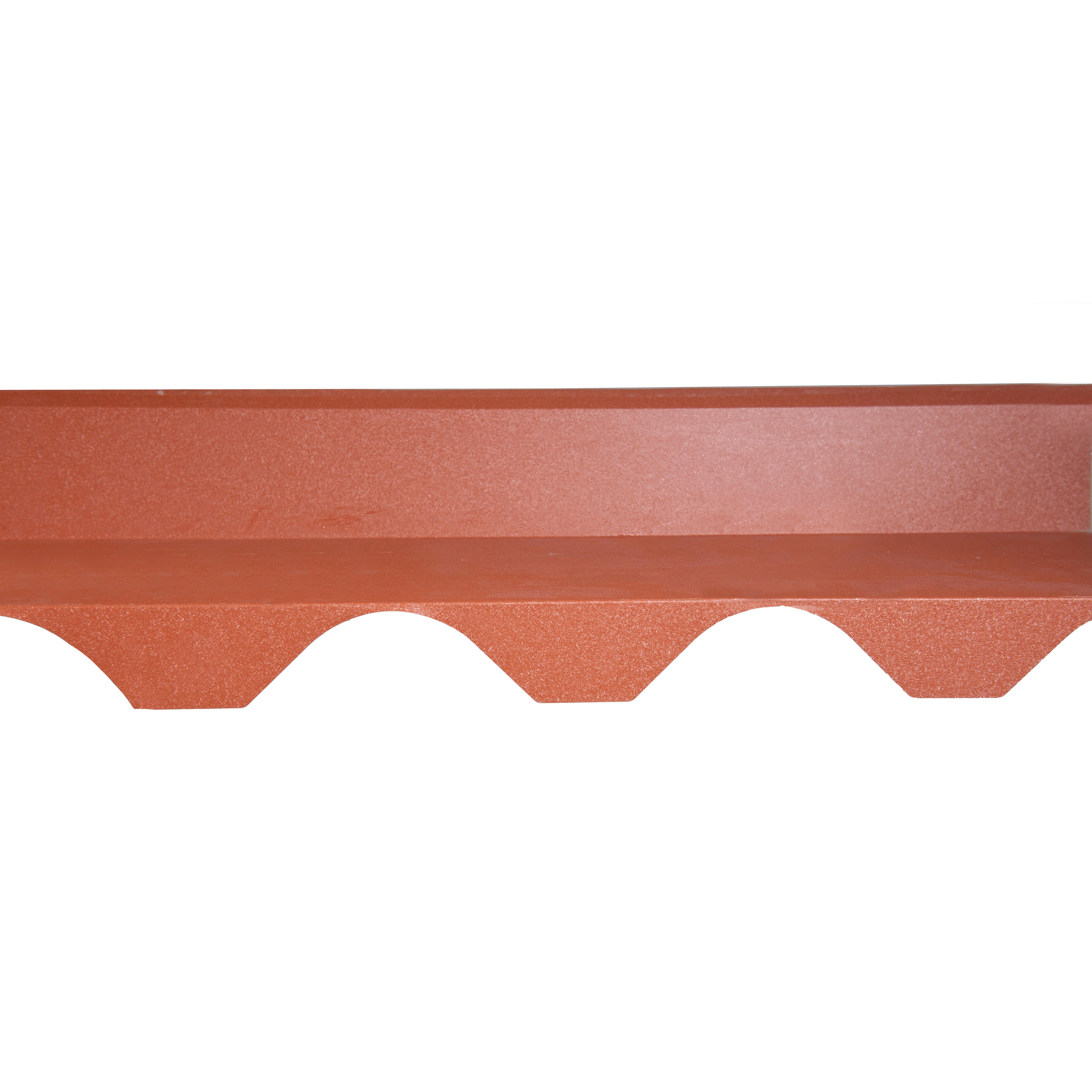 FALDÓN TRASERO TROQUELADO PANEL IMITACIÓN TEJA 3M ROJO - 2