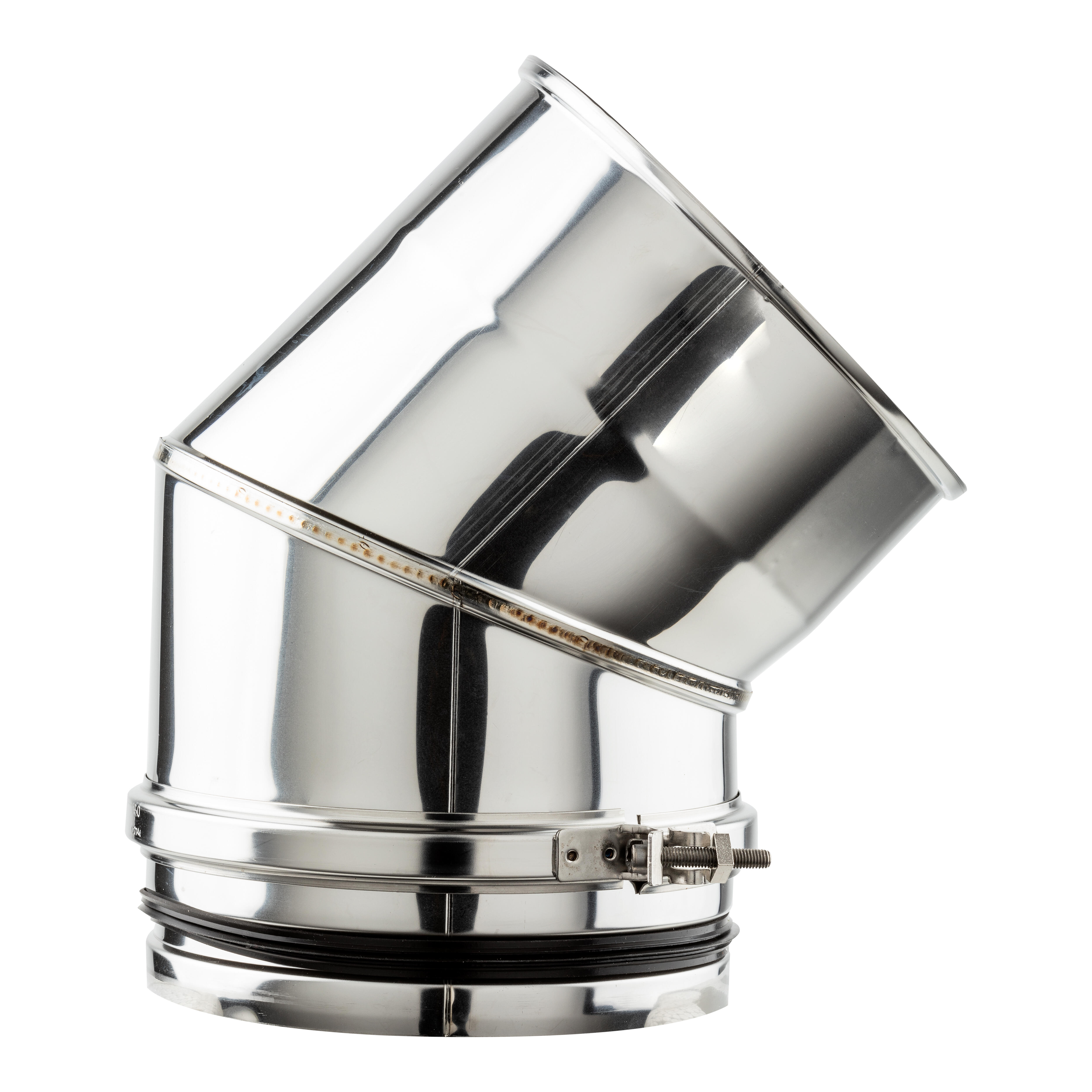 CODO 45º INOXIDABLE PARED SIMPLE 200MM - 2