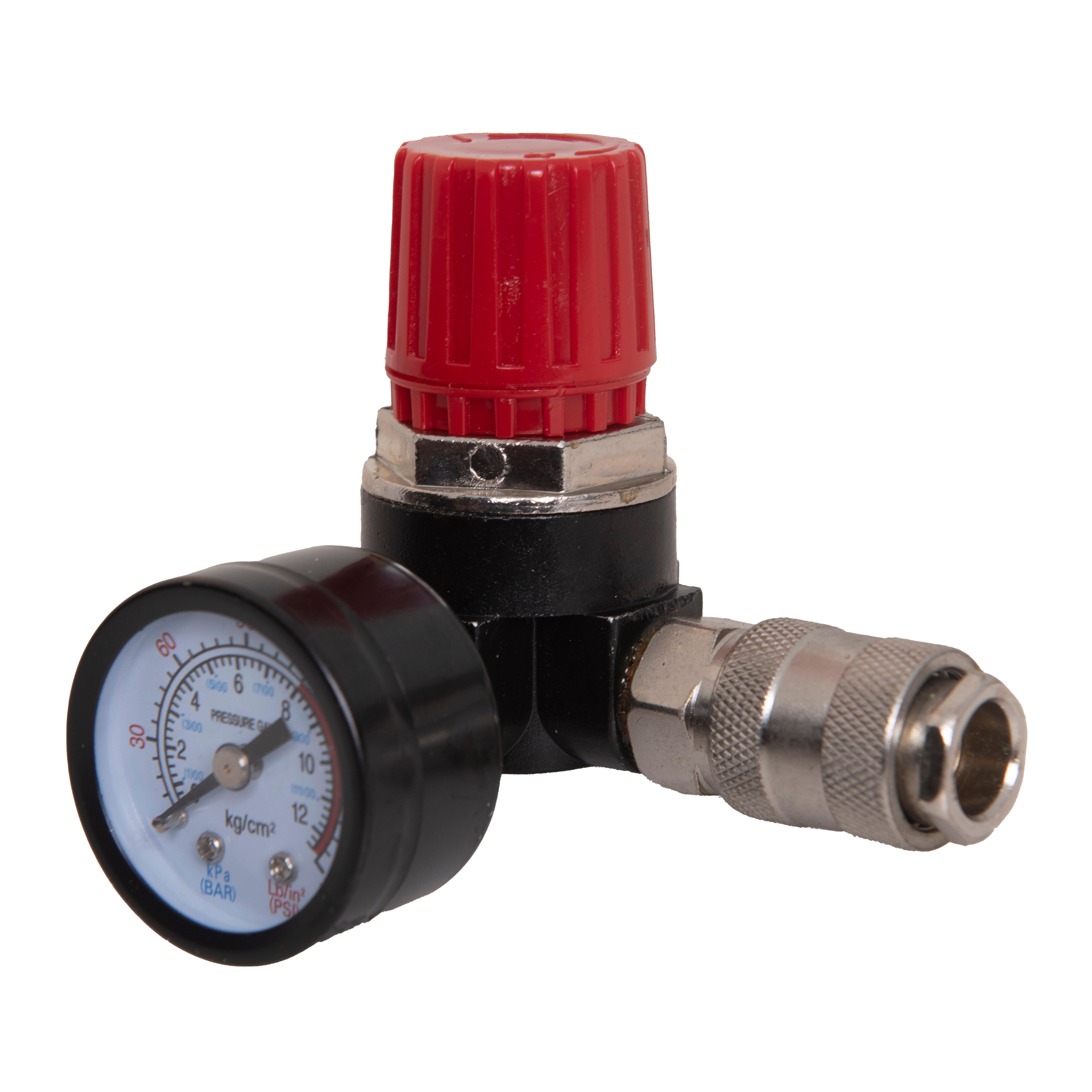 MANOREDUCTOR AIRE COMPRIMIDO ROSCA HEMBRA 1/4 CON ENCHUFE RAPIDO UNIVERSAL - 3