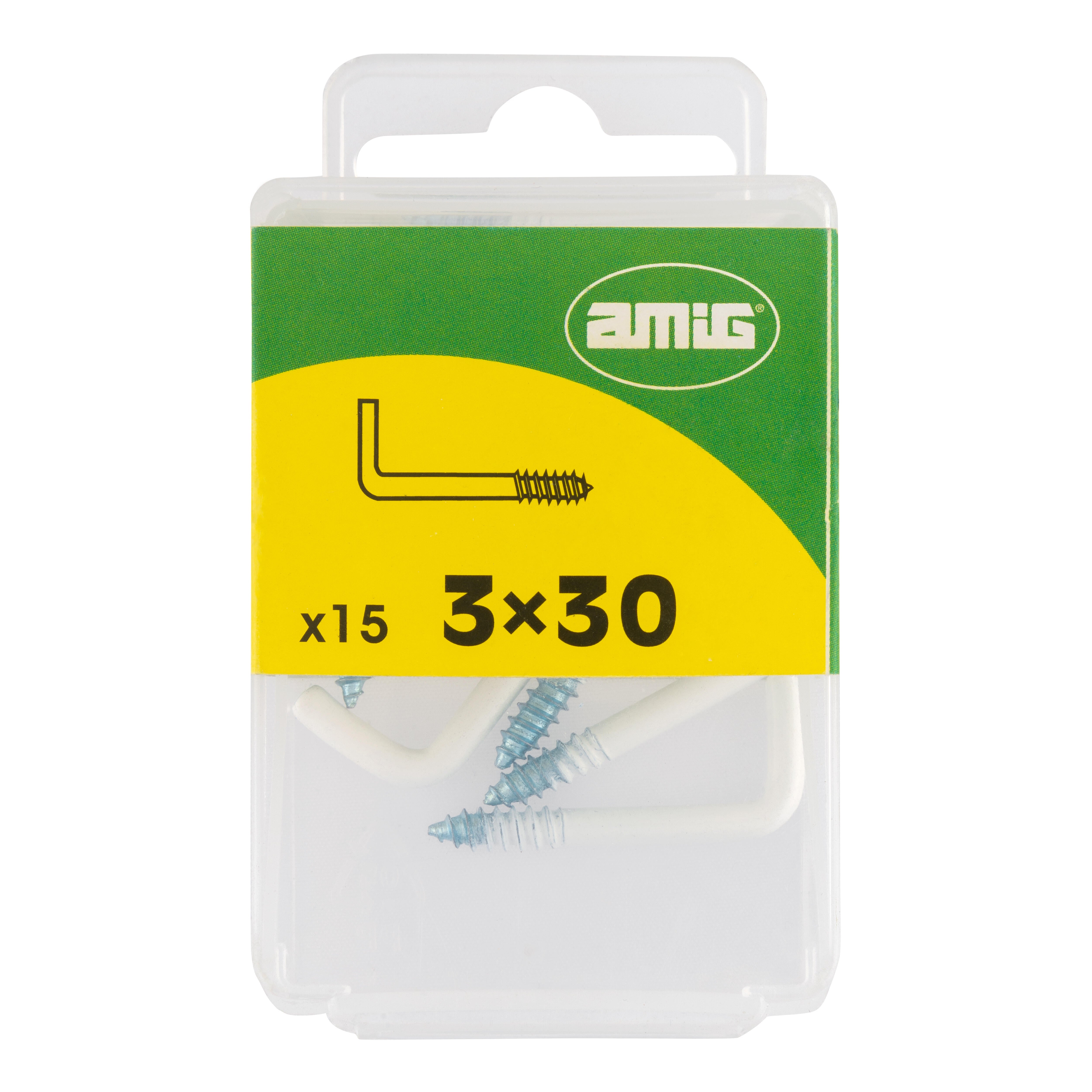 ESCARPIA ACERO PINTADA BLANCA 3 X 30  MM. 15 UDS - 4