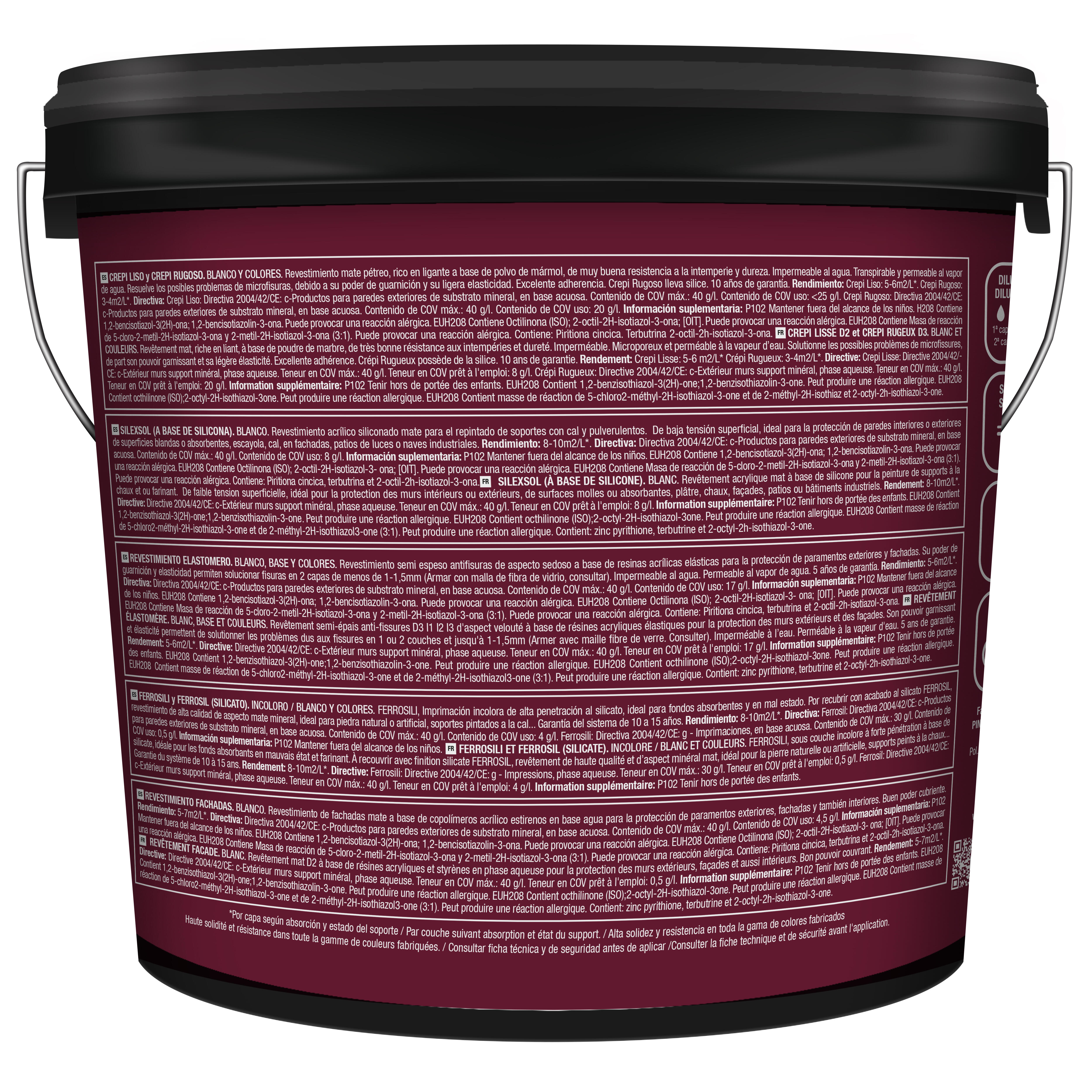 REVESTIMIENTO FACHADA MATE LISO 4L BLANCO - 2