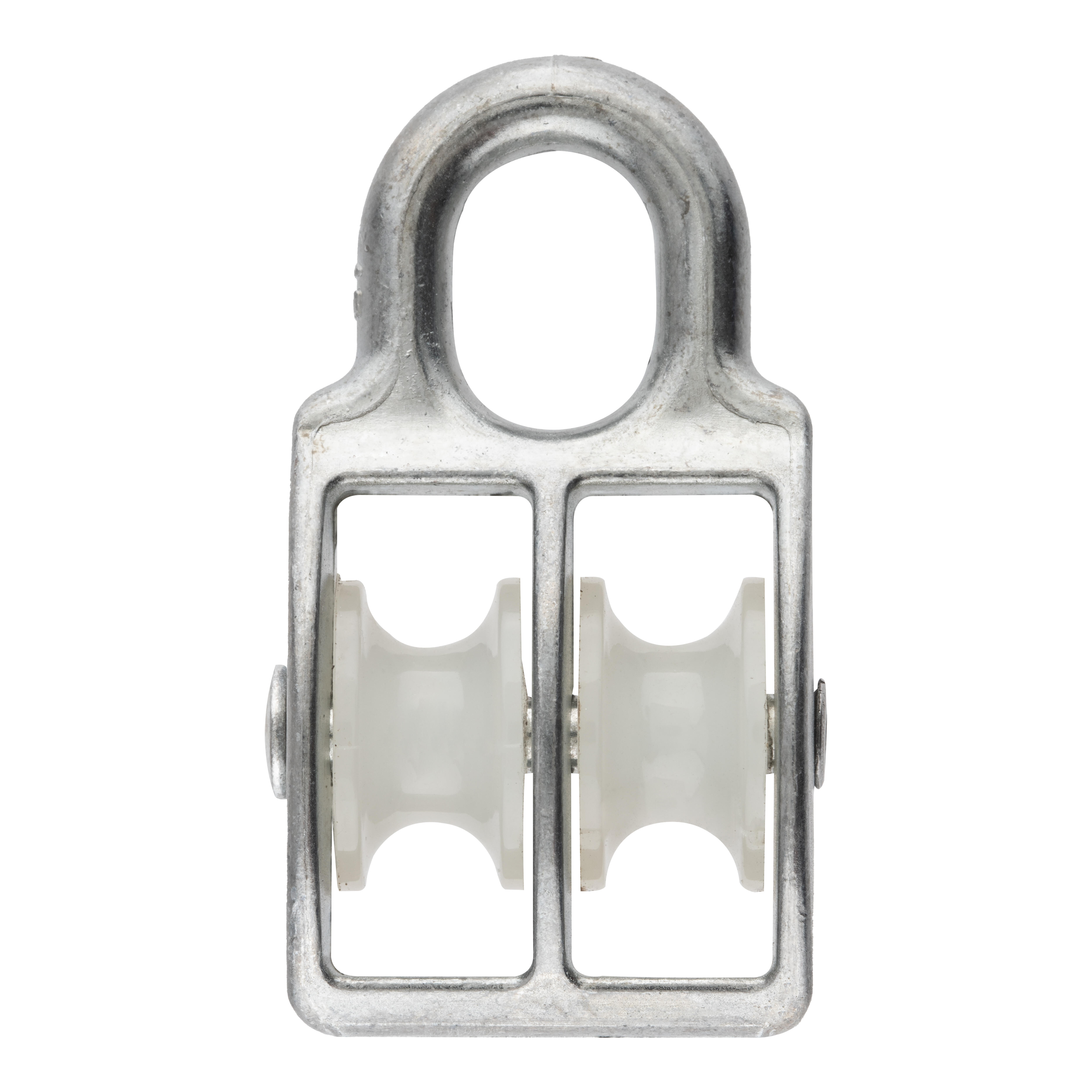 POLEA DOBLE FIJA GALVANIZADA 50 X 5 MM. 2 UDS - 2