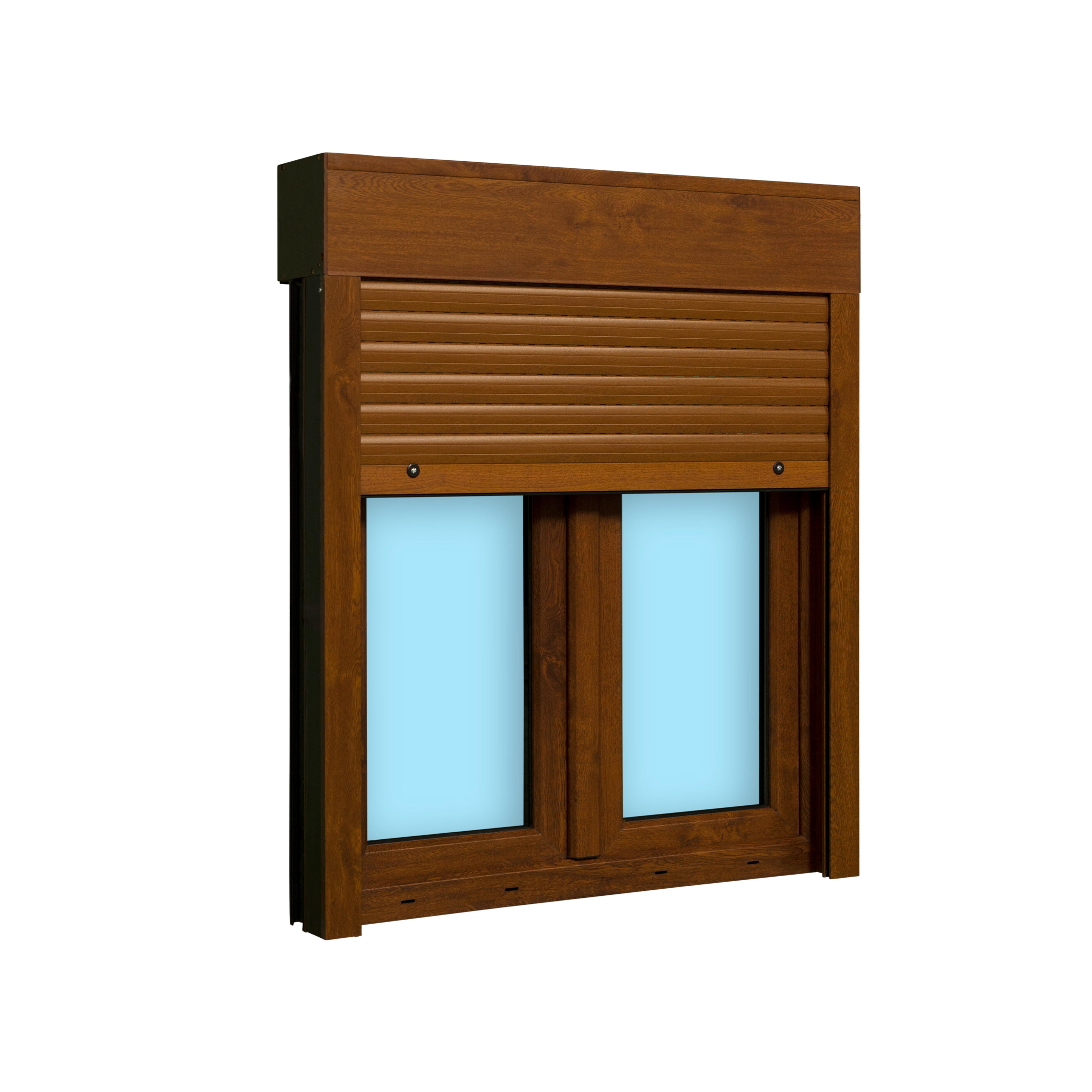 VENTANA PVC OSCILOBATIENTE  CON PERSIANA ROBLE 100X118CM - 3