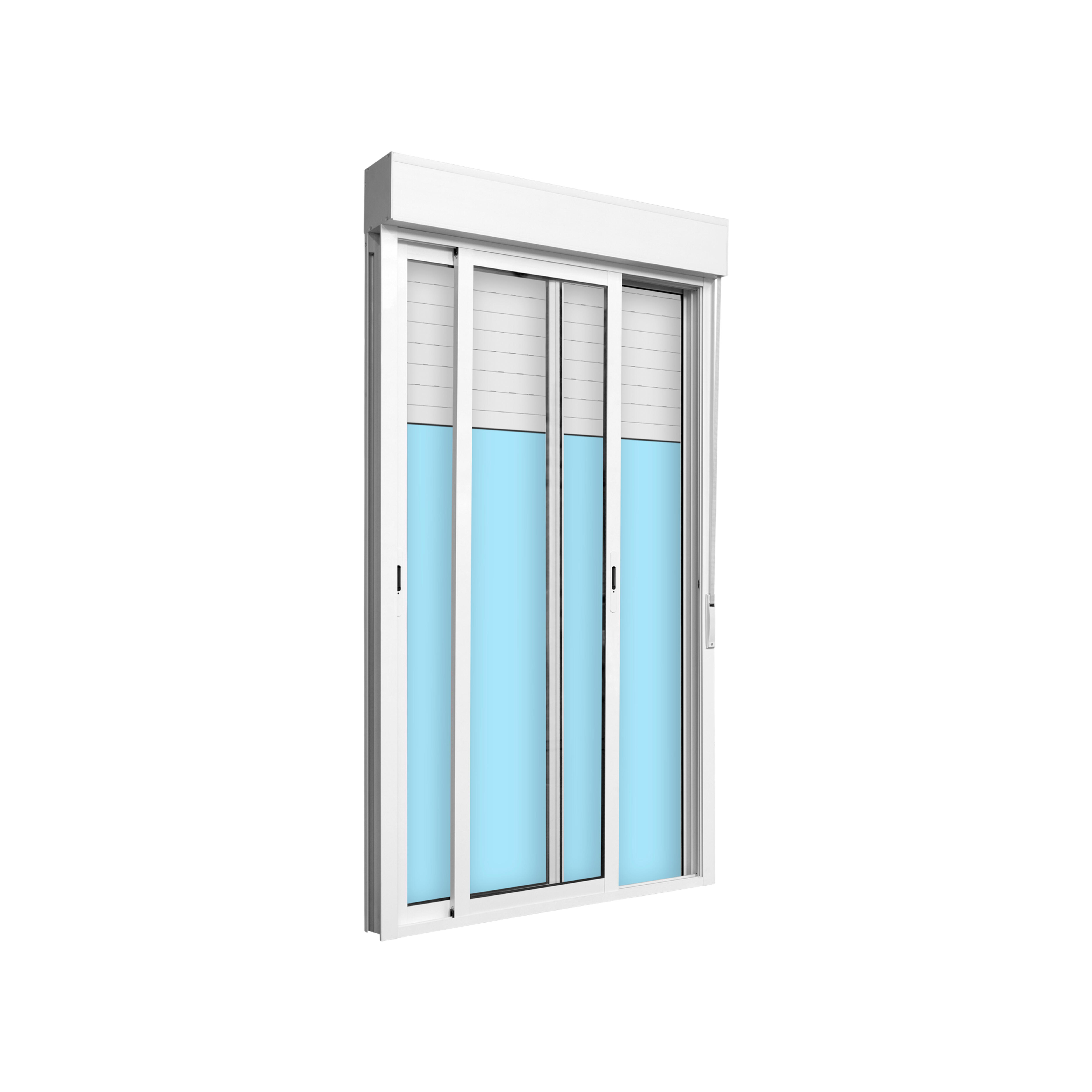 BALCONERA ALUMINIO CORREDERA CON PERSIANA BLANCA 120X218CM - 3