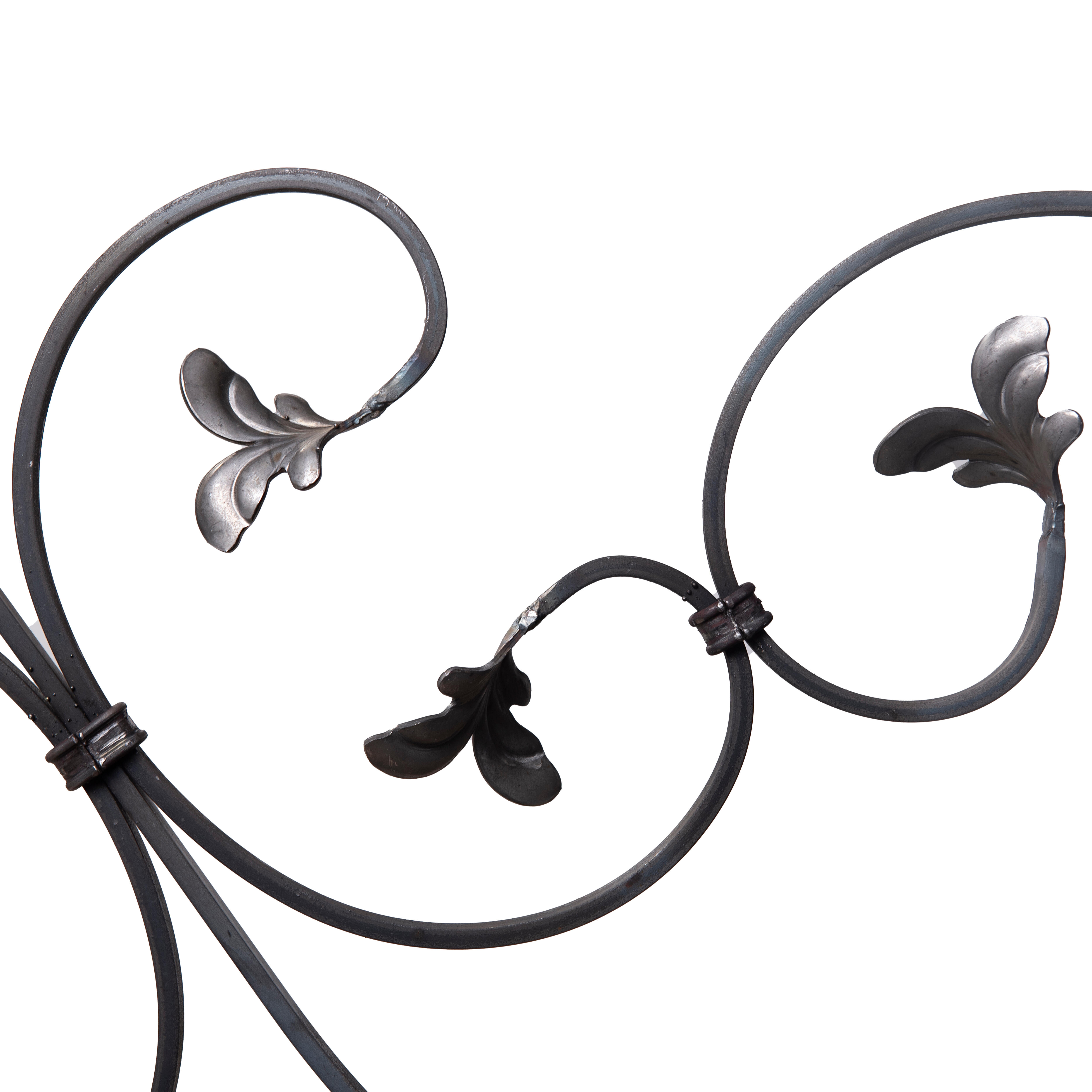 BARRA DE HIERRO FORJADO FLOREADO  350X870MM - 6