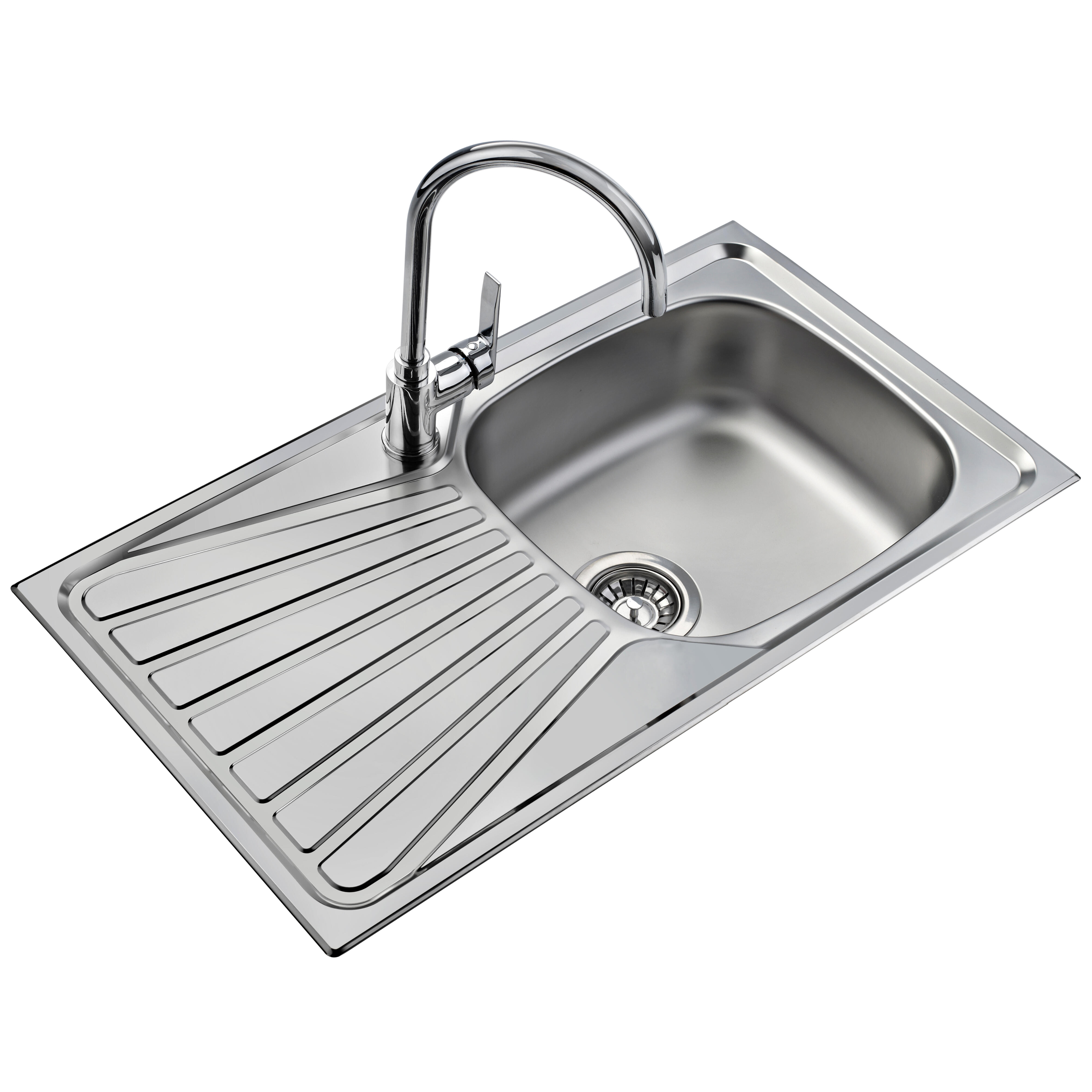 FREGADERO DE COCINA 1 SENO + ESCURRIDOR TEKA CUADRADO 78 X 43,5 X 14,6 CM - 2