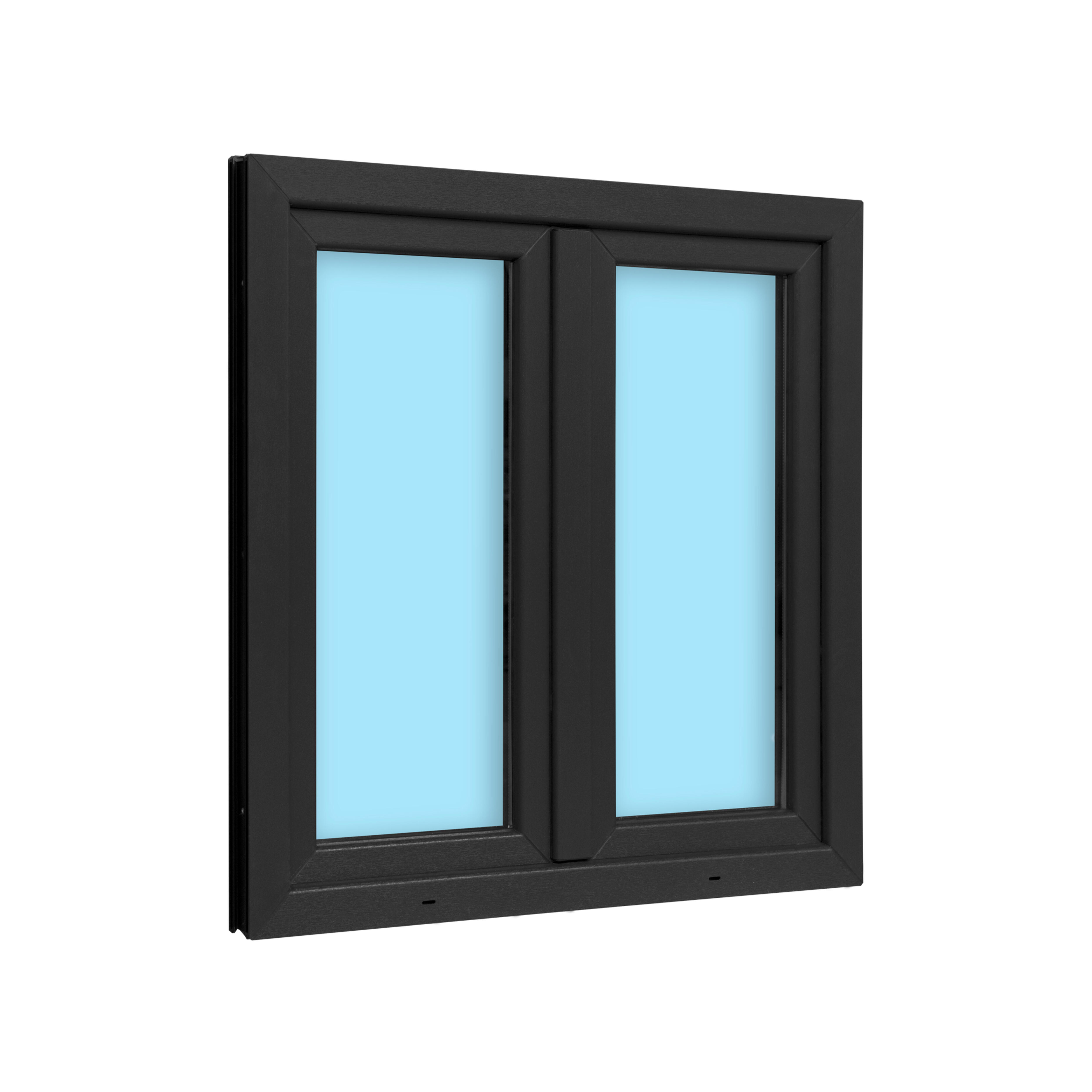 VENTANA PVC  OSCILOBATIENTE GRIS GRAFITO 100X100CM - 3