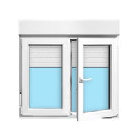 VENTANA PVC OSCILOBATIENTE CON PERSIANA BLANCA 120X118CM - 2