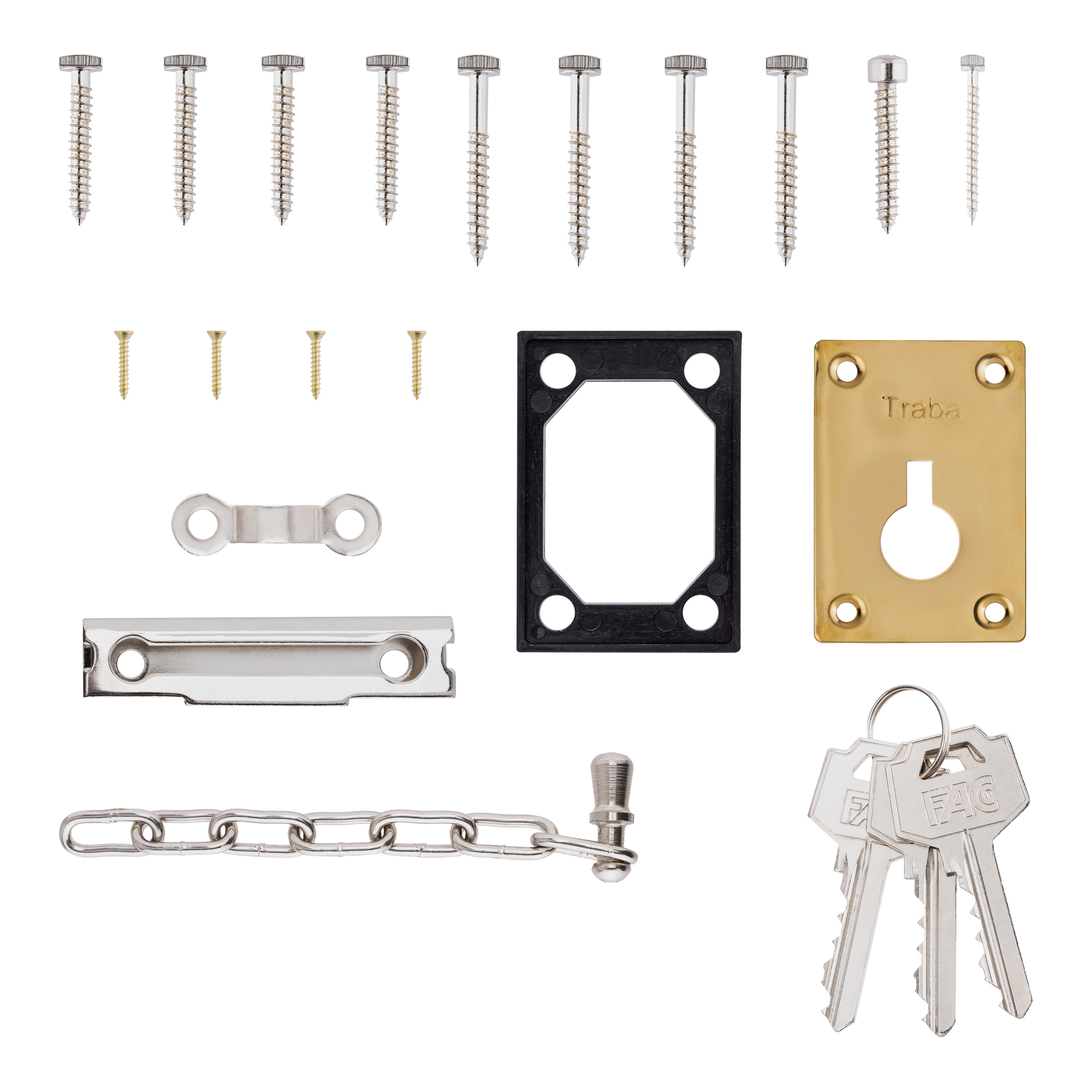 CERROJO 301 R NIQUELADO 50MM. TRABA - 4