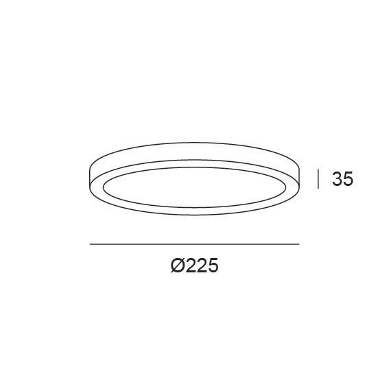 DOWNLIGHT SUPERFICIE CIRCULAR NEGRO 18W CCT - 4