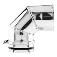 CODO 90º INOXIDABLE PARED SIMPLE 125MM - 2