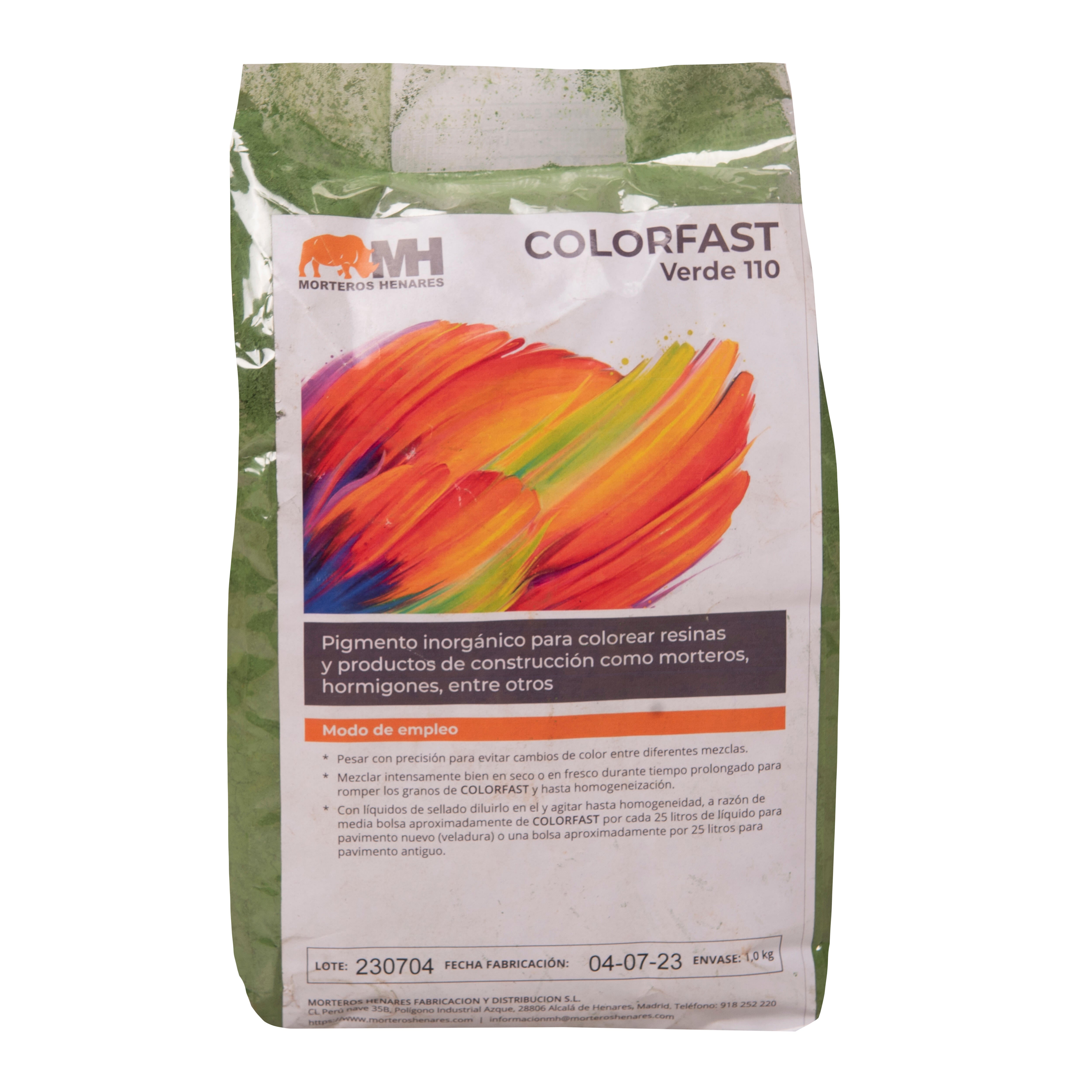 COLORANTE COLOR FAST MORTEROS HENARES VERDE 1KG - 2