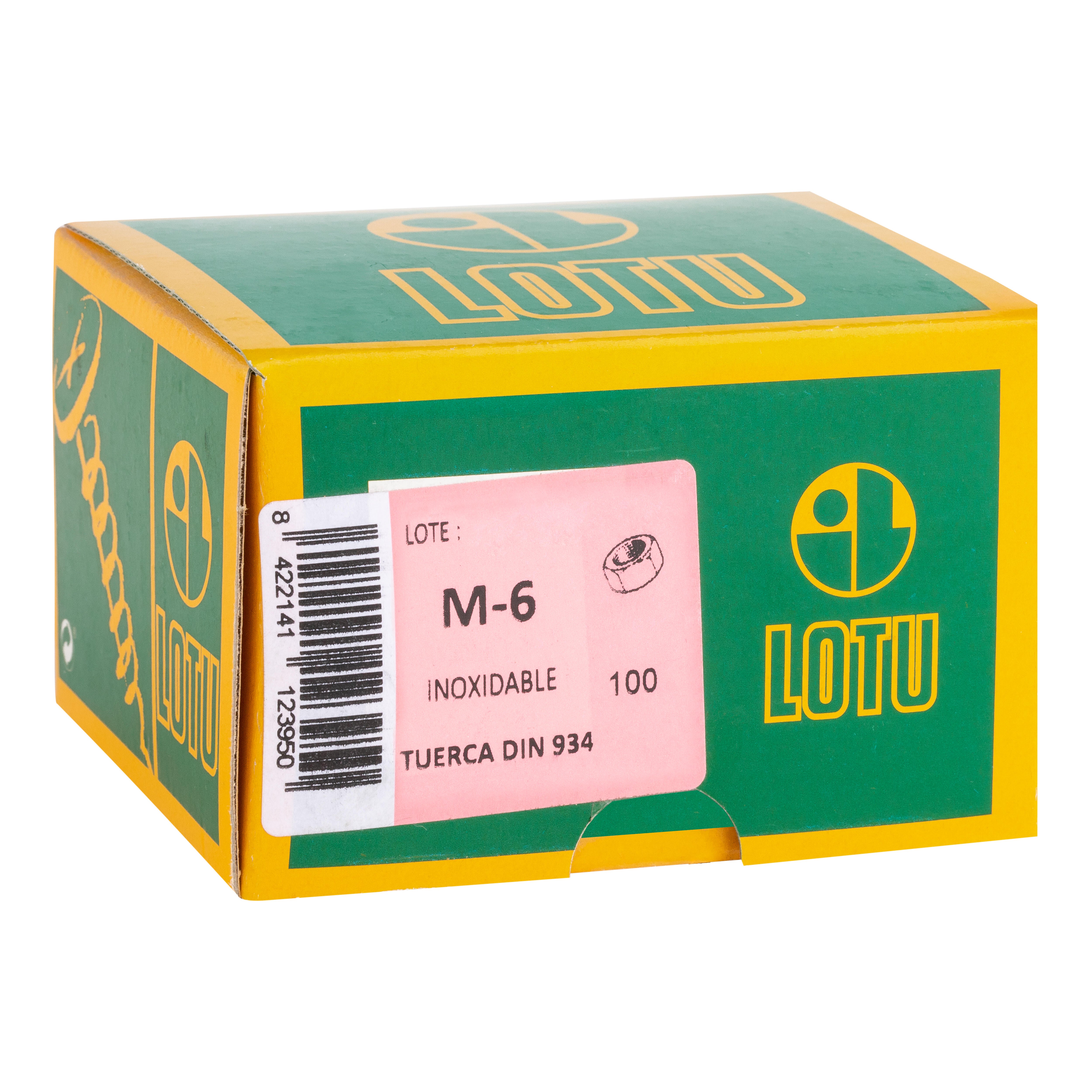 TUERCA HEXAGONAL DIN 934 ACERO INOXIDABLE A2 M6. 100 UDS. - 3