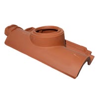 TEJA CERÁMICA CON SALIDA DE HUMOS CIRCULAR PARA TEJA HYDRA ROJO - 4