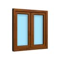 VENTANA PVC OSCILOBATIENTE ROBLE 100X100CM - 2