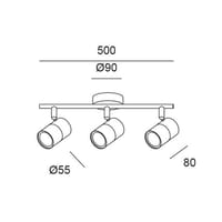 FOCO 3 LUCES CLOC IP20 - 6