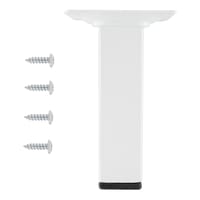 PATA MUEBLE ACERO CUADRADA 100MM 25X25MM BLANCA 1UD - 2