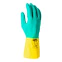 GUANTE LATEX FLOCADO VERDE/AMARILLO T8 JUBA 622 - 2