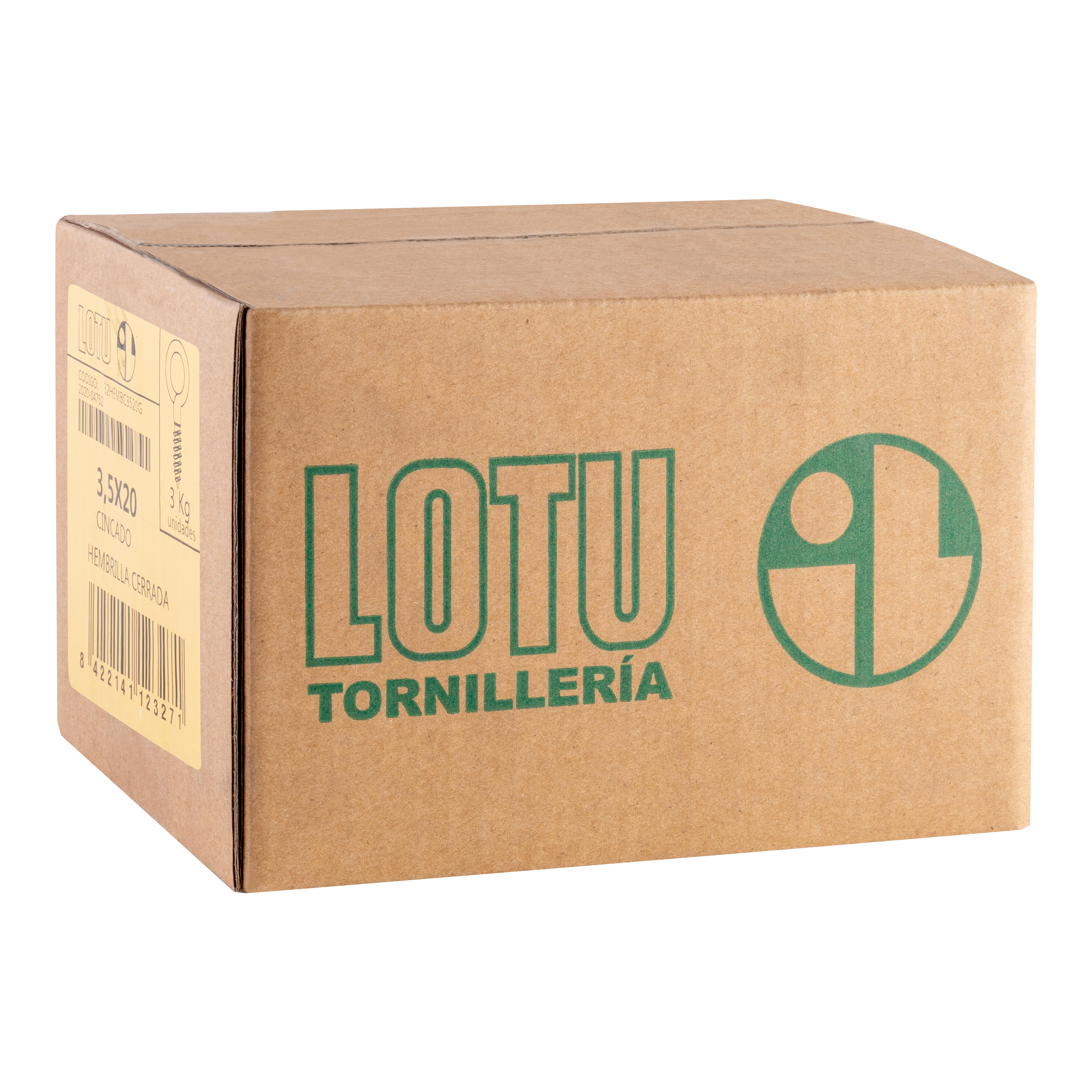 HEMBRILLA CERRADA ACERO CINCADO 3.5 X 20  MM. 3 KG - 2